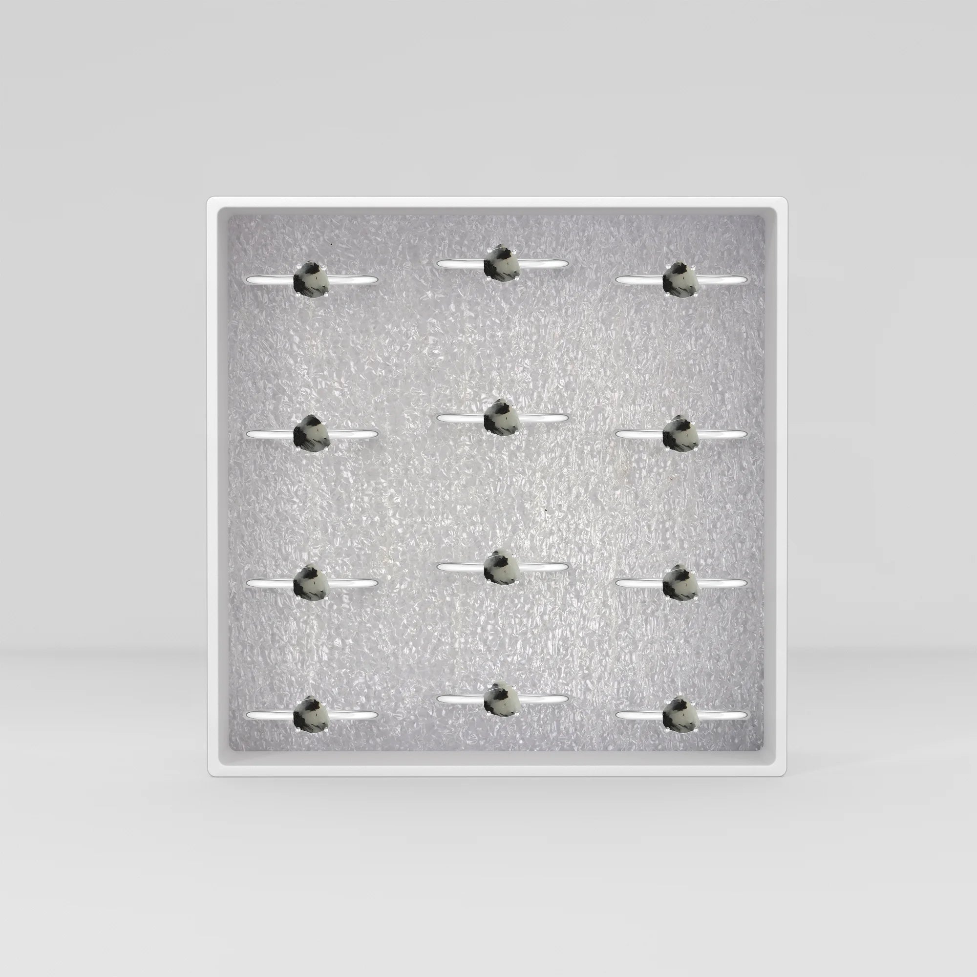 tourmalated quartz stackable prong-set ring