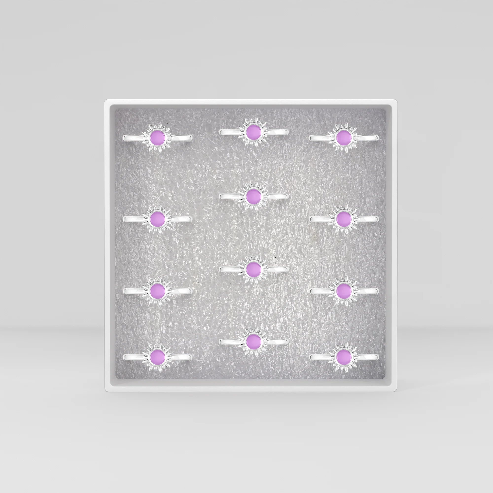 amethyst bezel-set ring