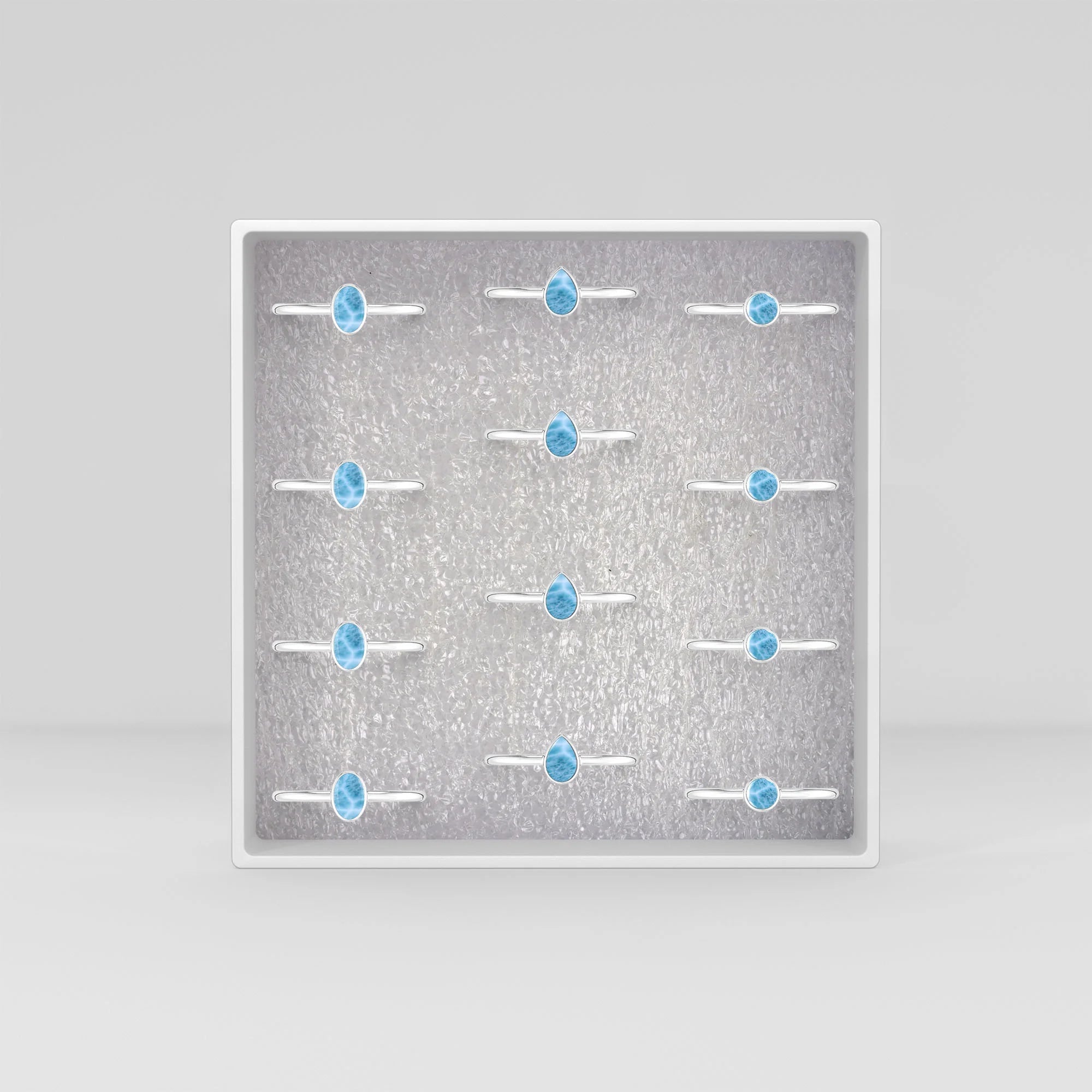 larimar bezel-set ring