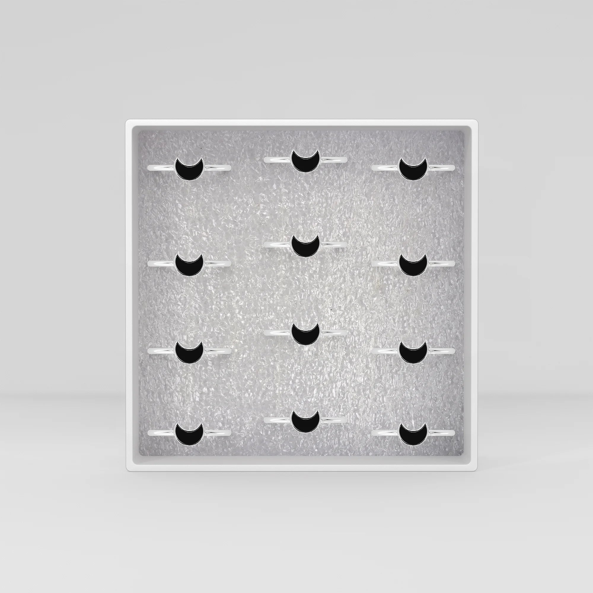 black tourmaline stackable bezel-set ring