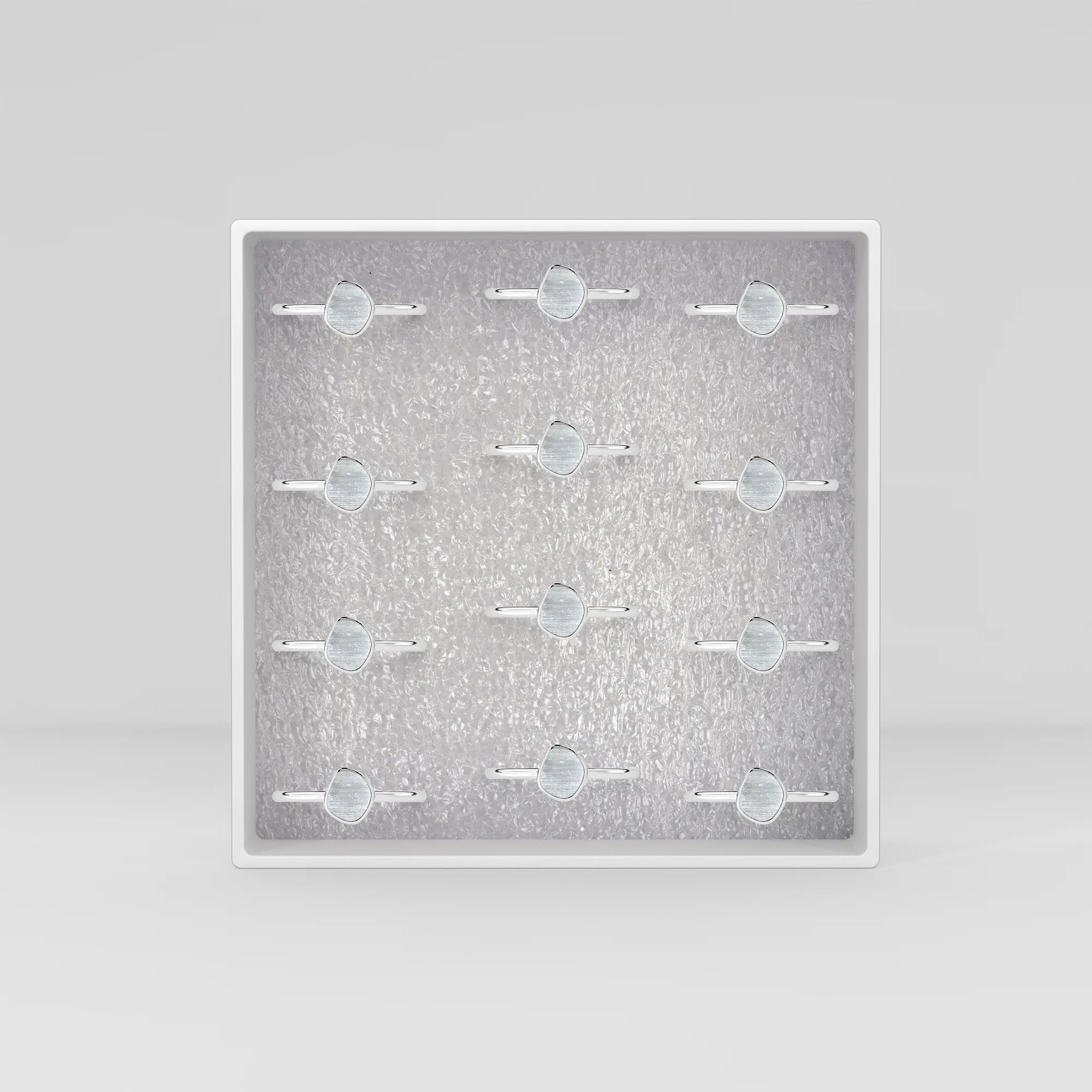 selenite stackable bezel-set ring