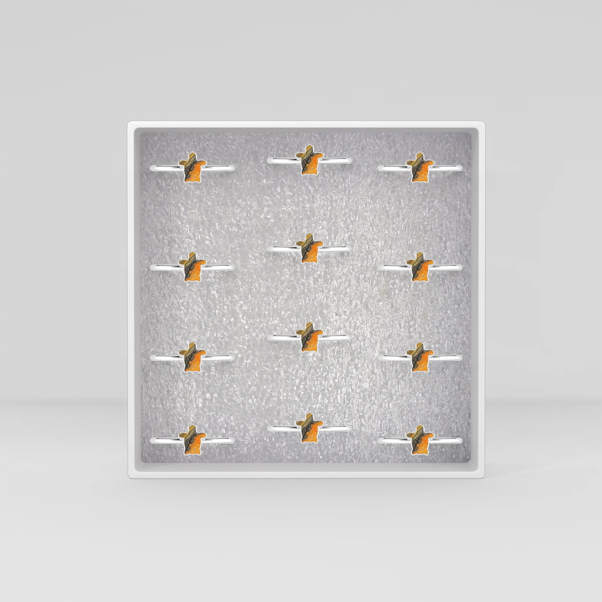 bumble bee stackable bezel-set ring