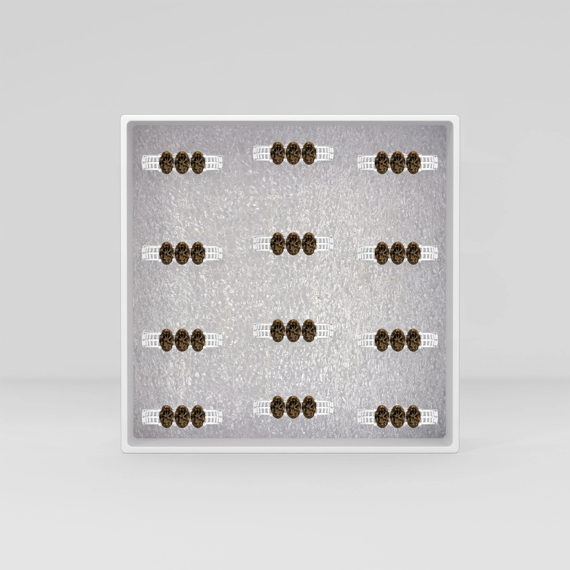 smoky-quartz prong-set ring