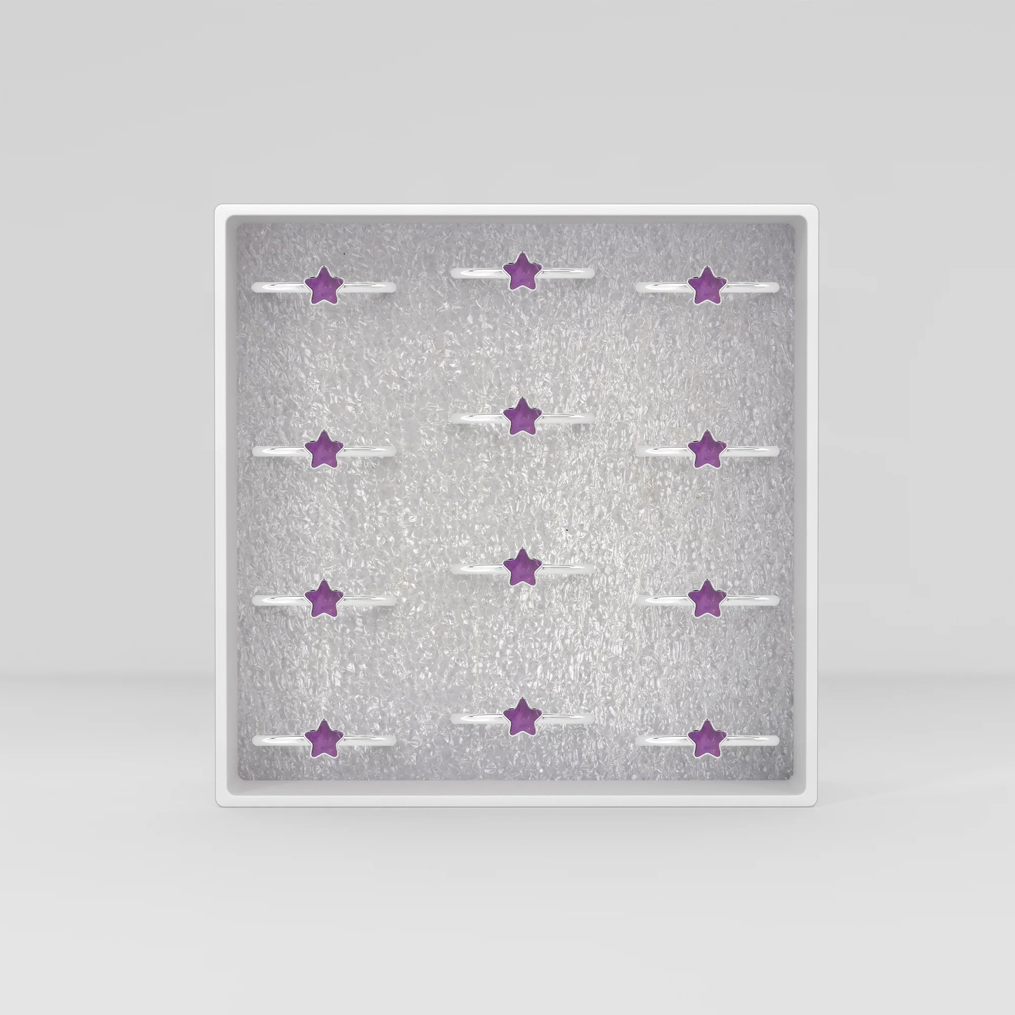 amethyst stackable bezel-set ring