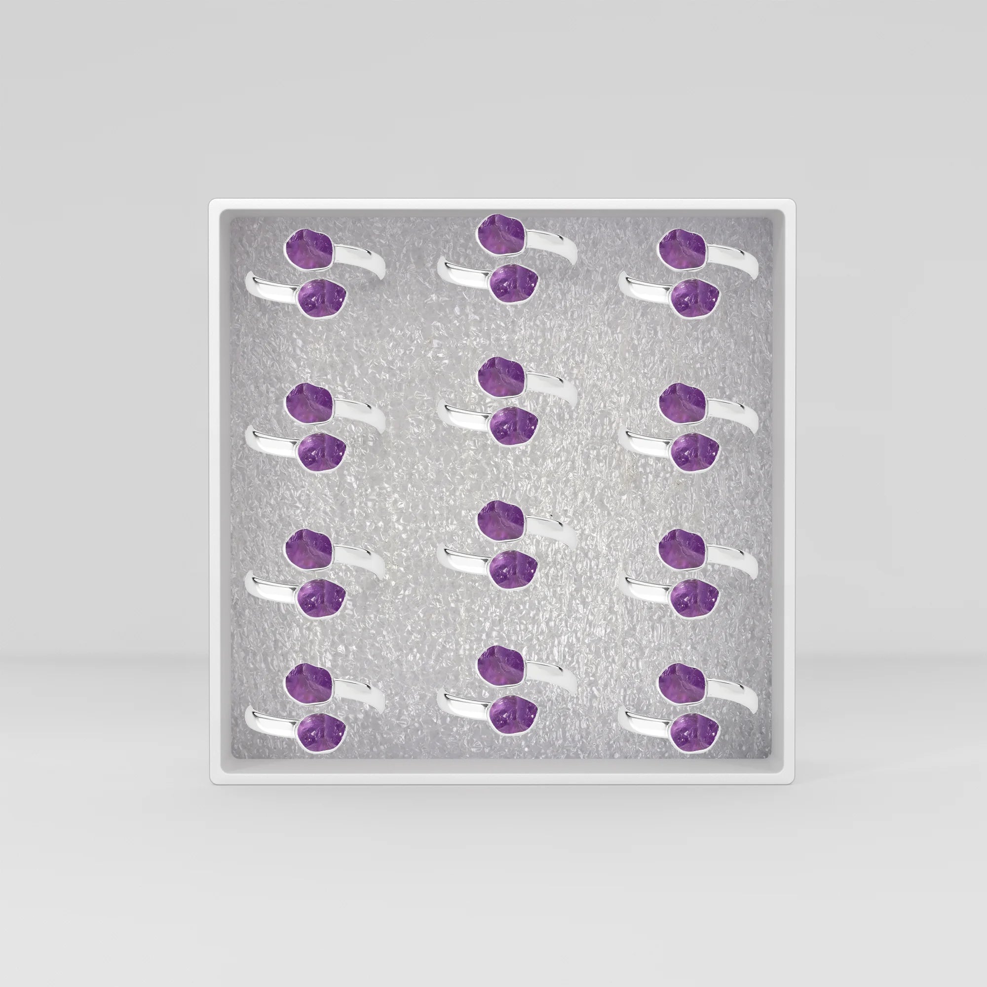 amethyst bezel-set ring