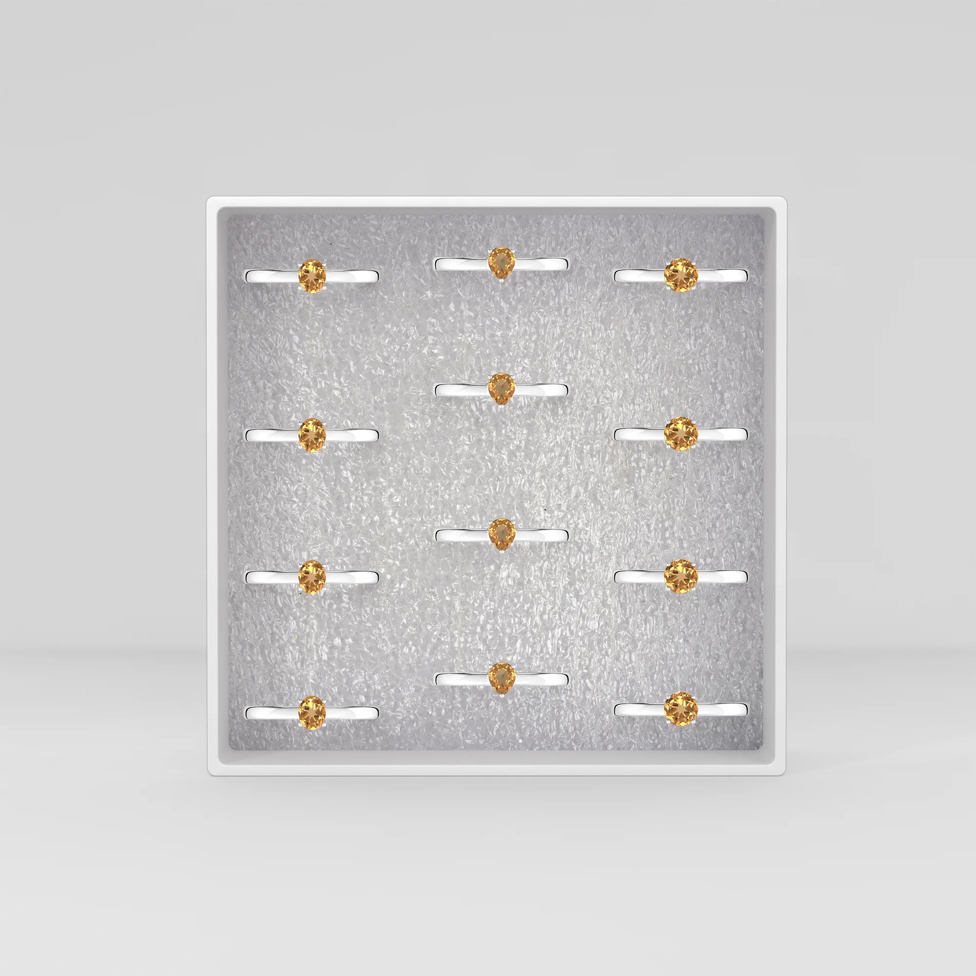 citrine stackable prong-set ring