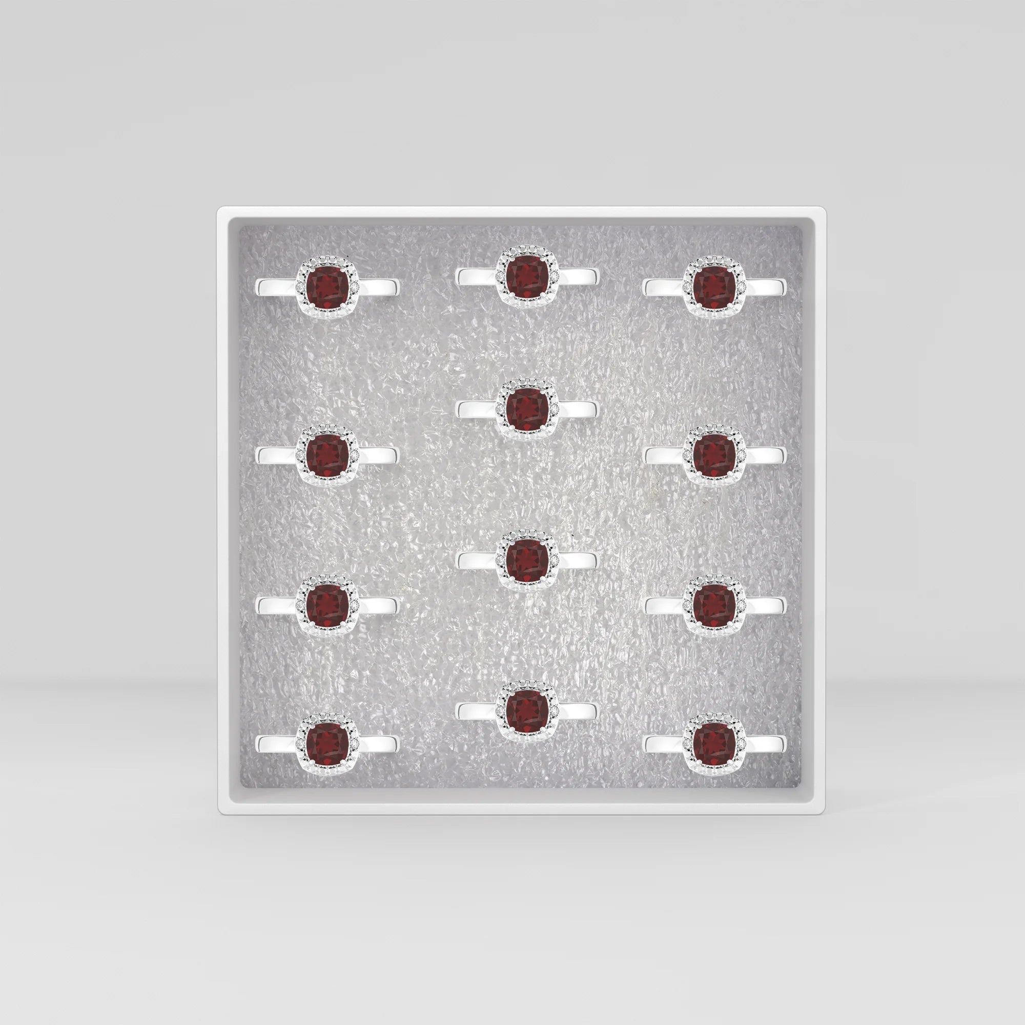 garnet prong-set ring