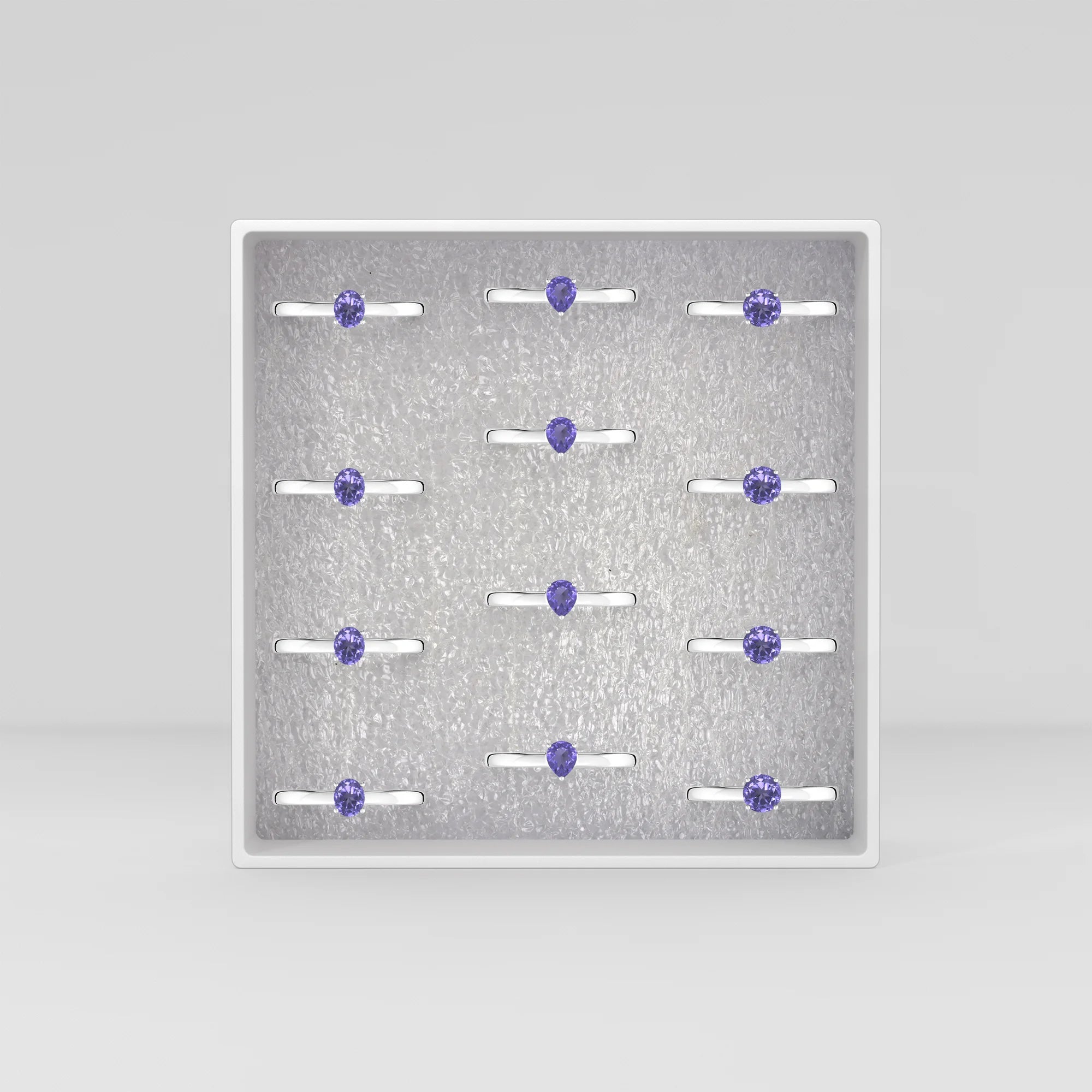 tanzanite stackable prong-set ring