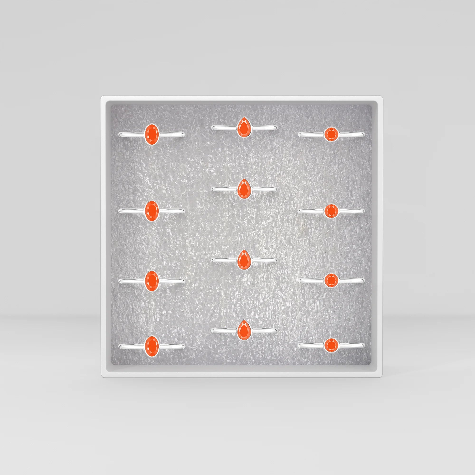 carnelian stackable bezel-set ring