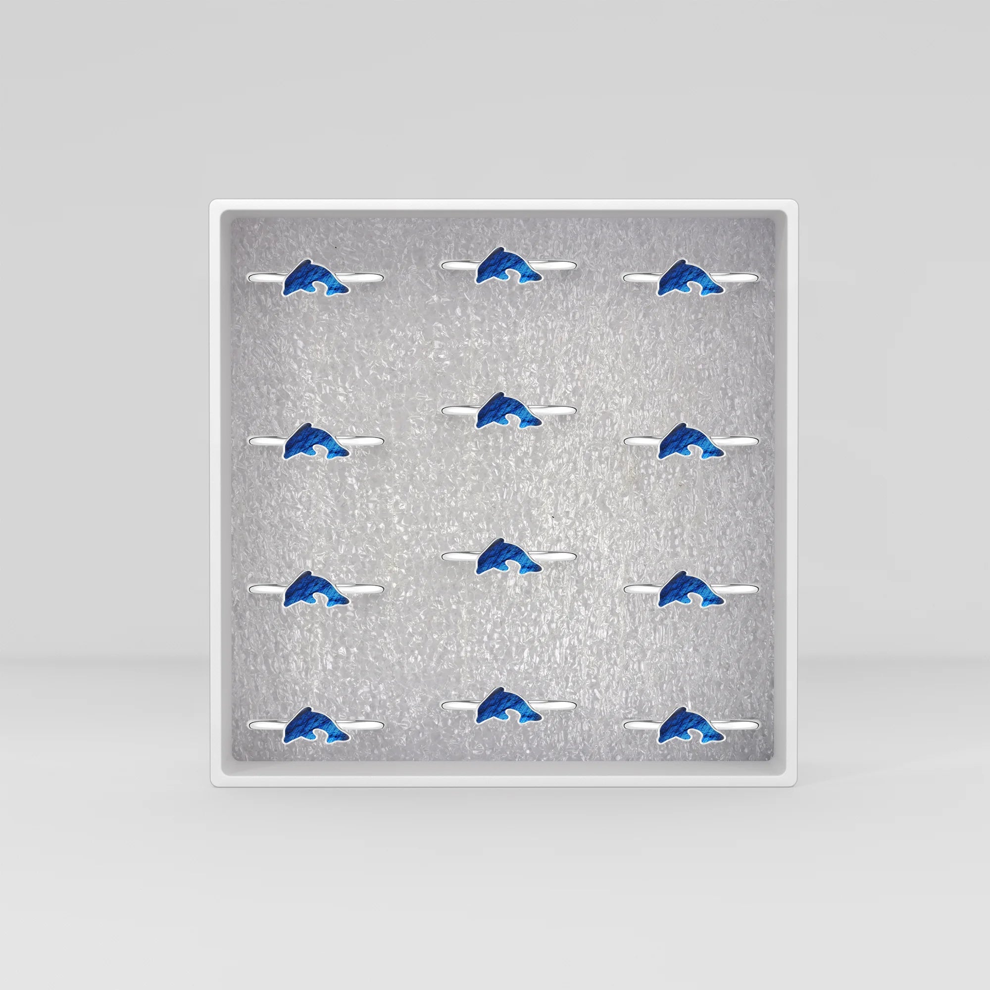 labradorite stackable bezel-set ring