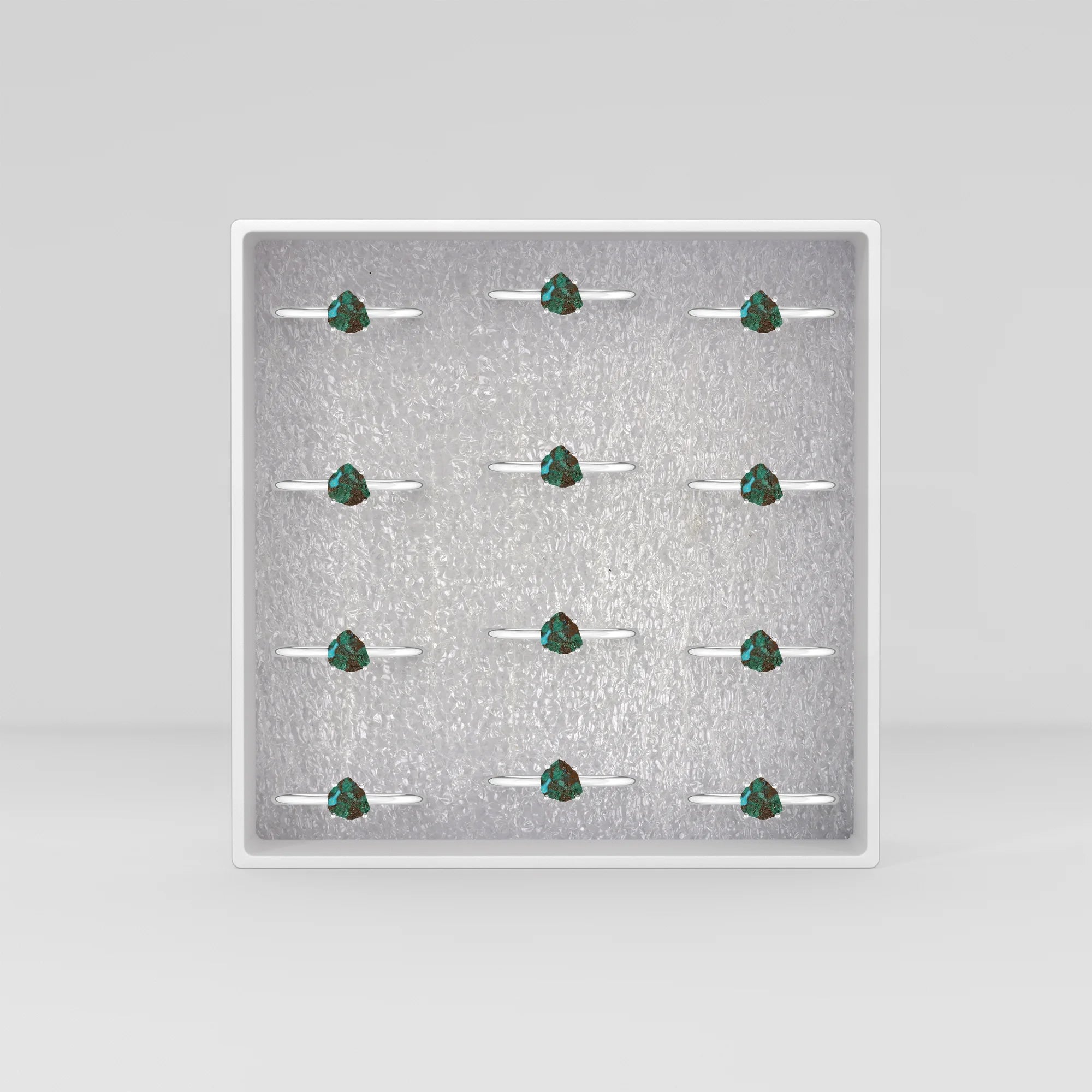 chrysocolla stackable prong-set ring