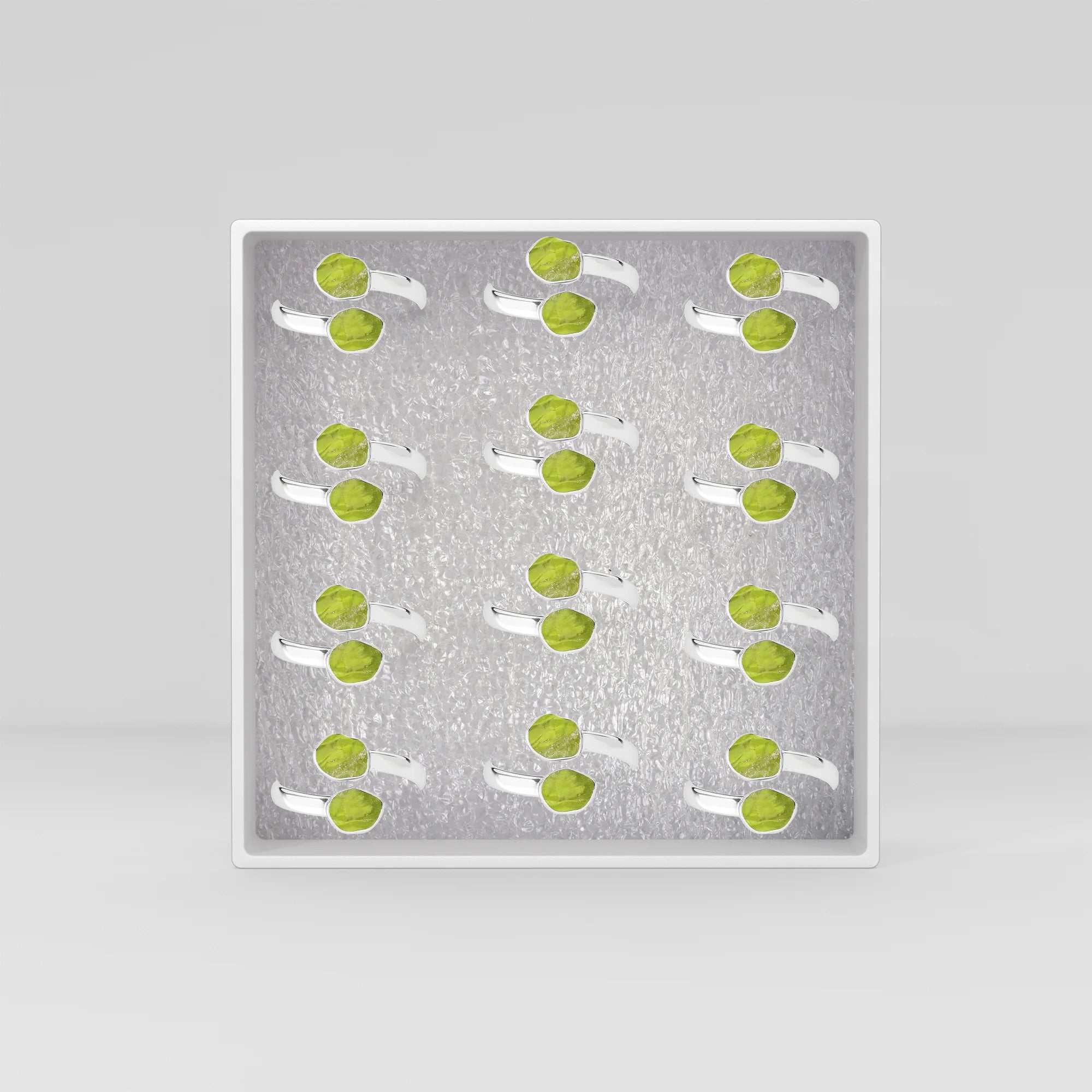 peridot bezel-set ring