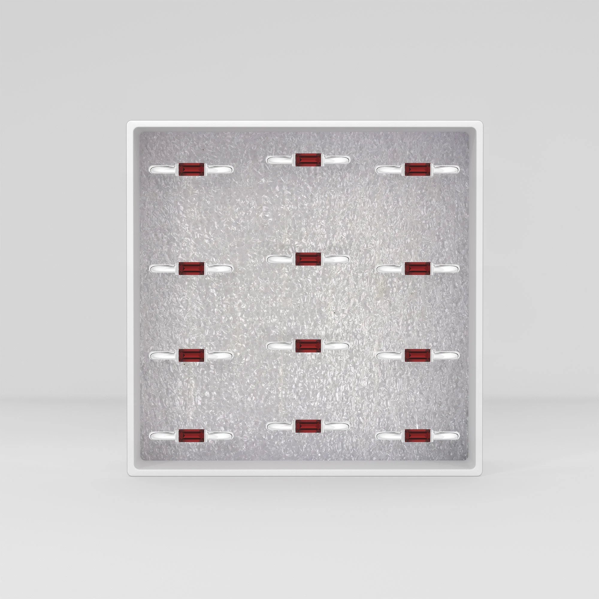 garnet bezel-set ring