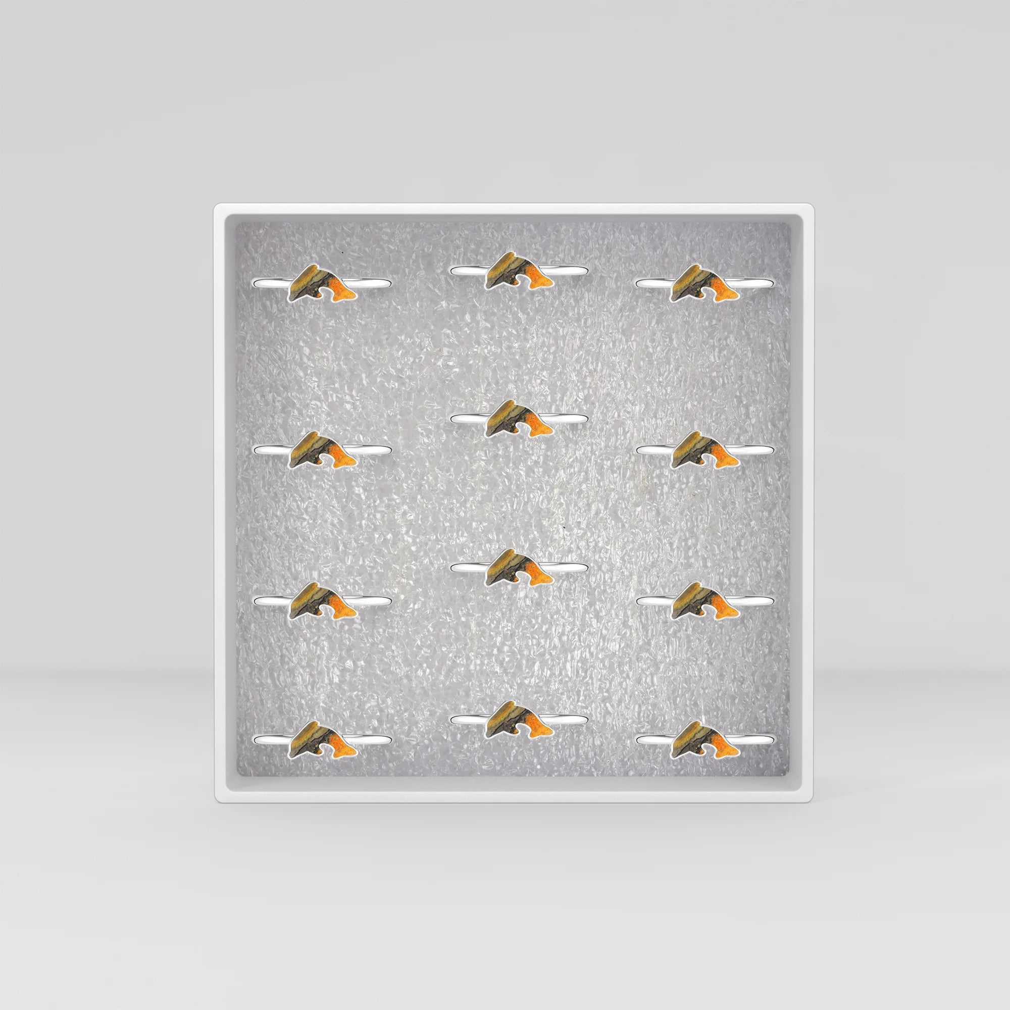 bumble bee stackable bezel-set ring