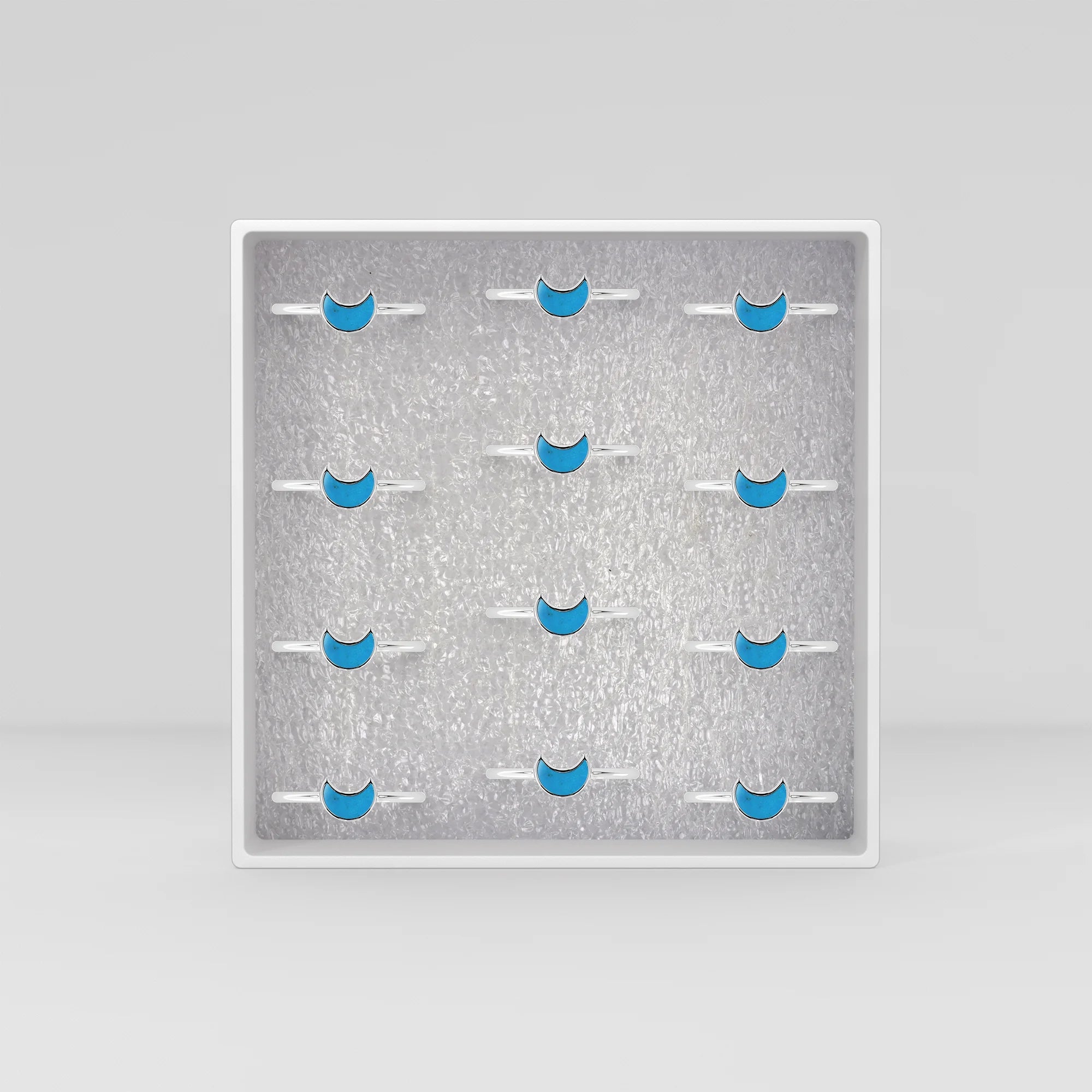 turquoise stackable bezel-set ring