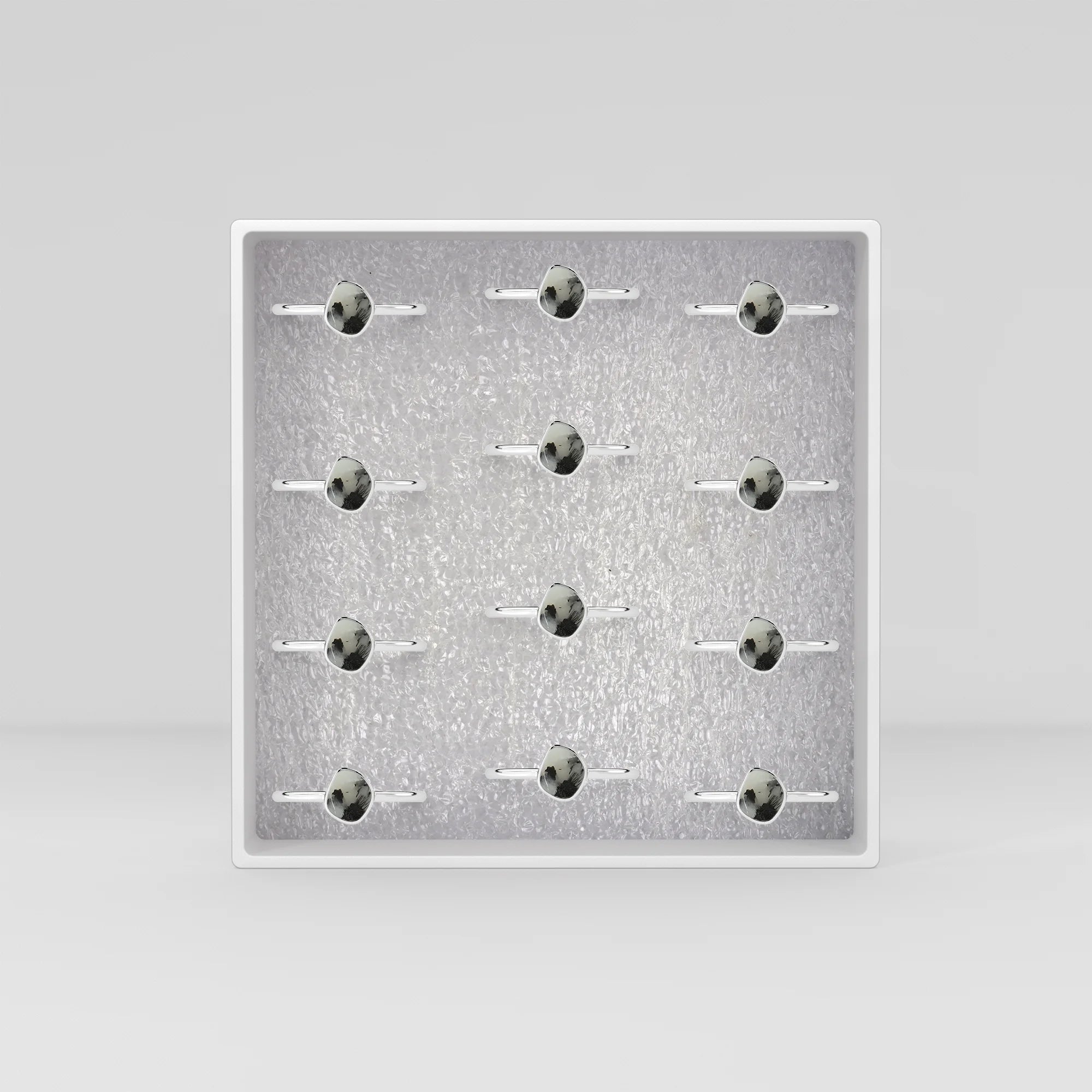 tourmalated quartz stackable bezel-set ring