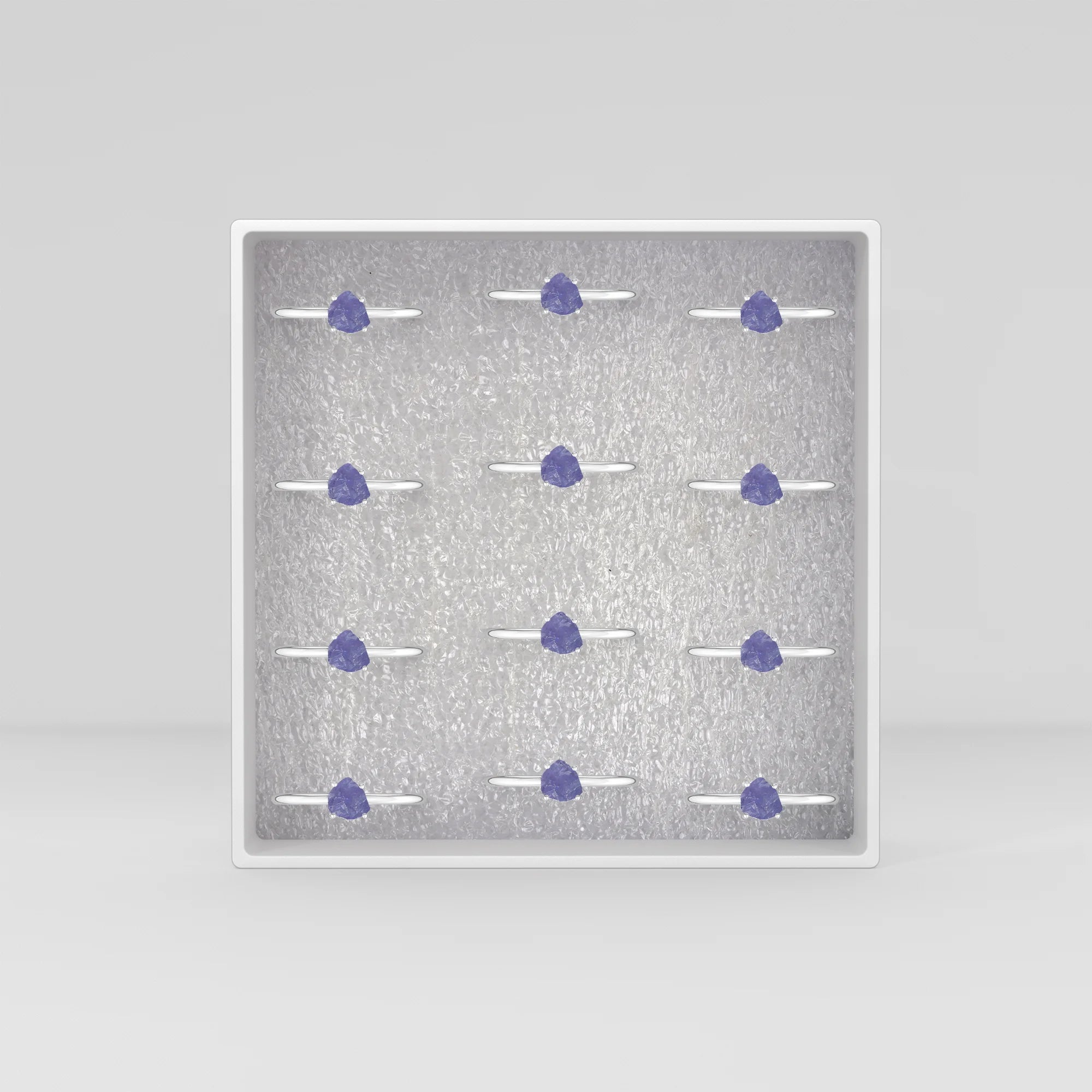 tanzanite stackable prong-set ring