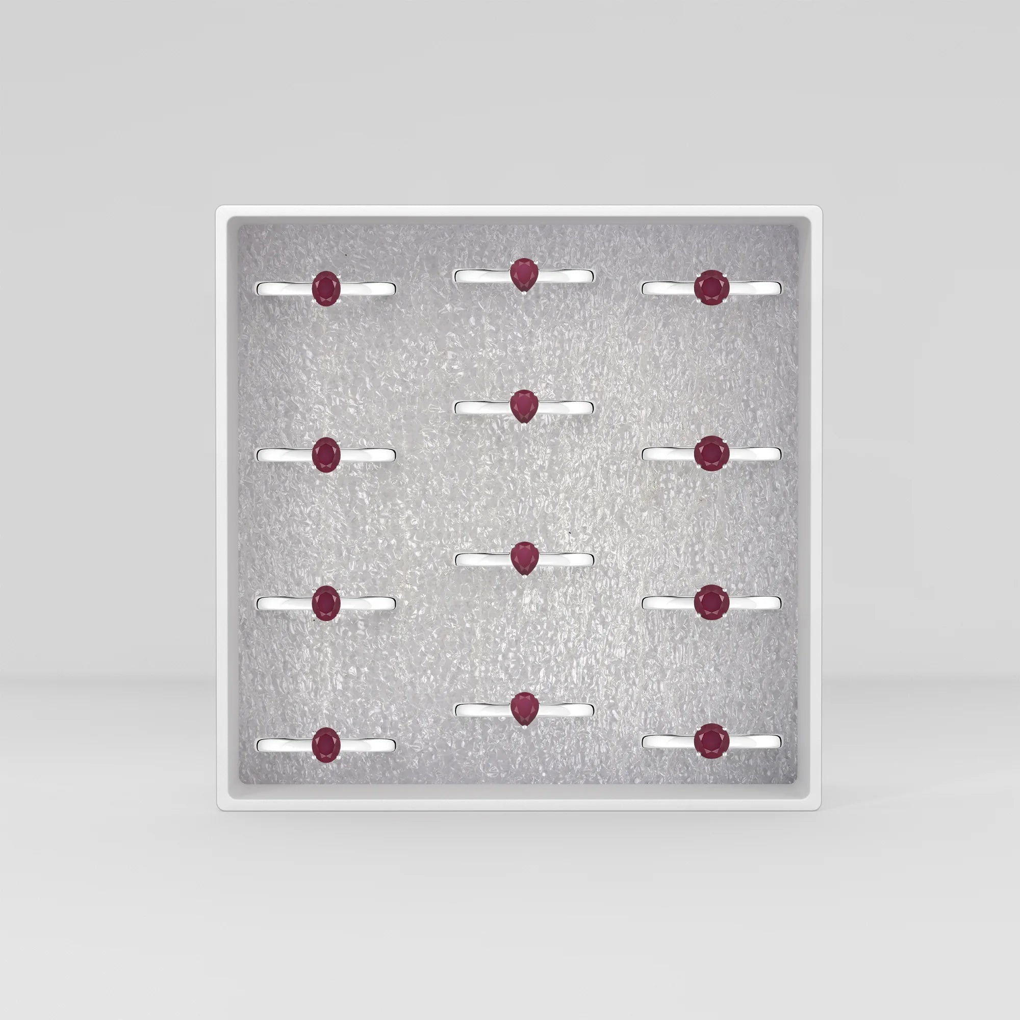 ruby stackable prong-set ring