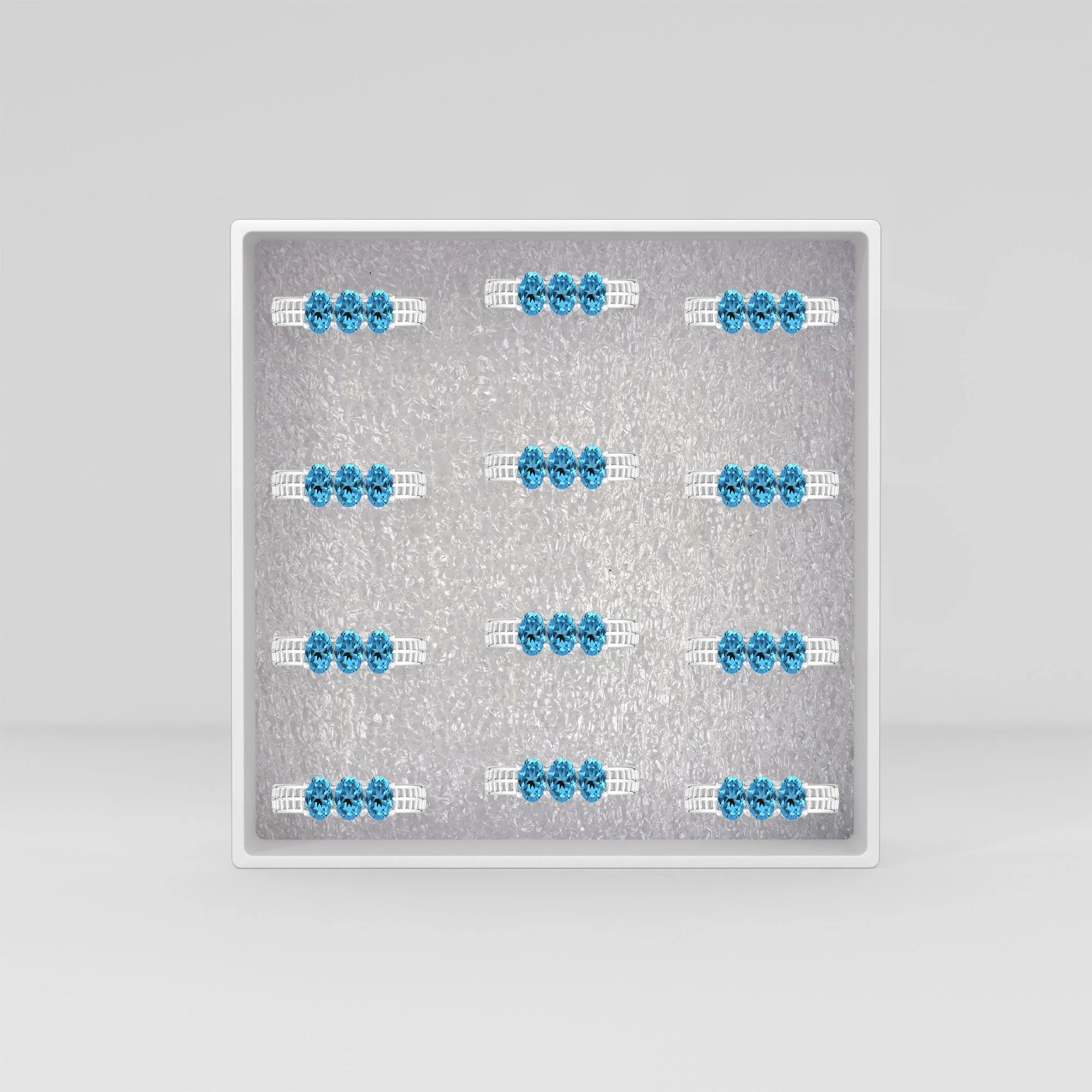 swiss blue topaz stackable prong-set ring