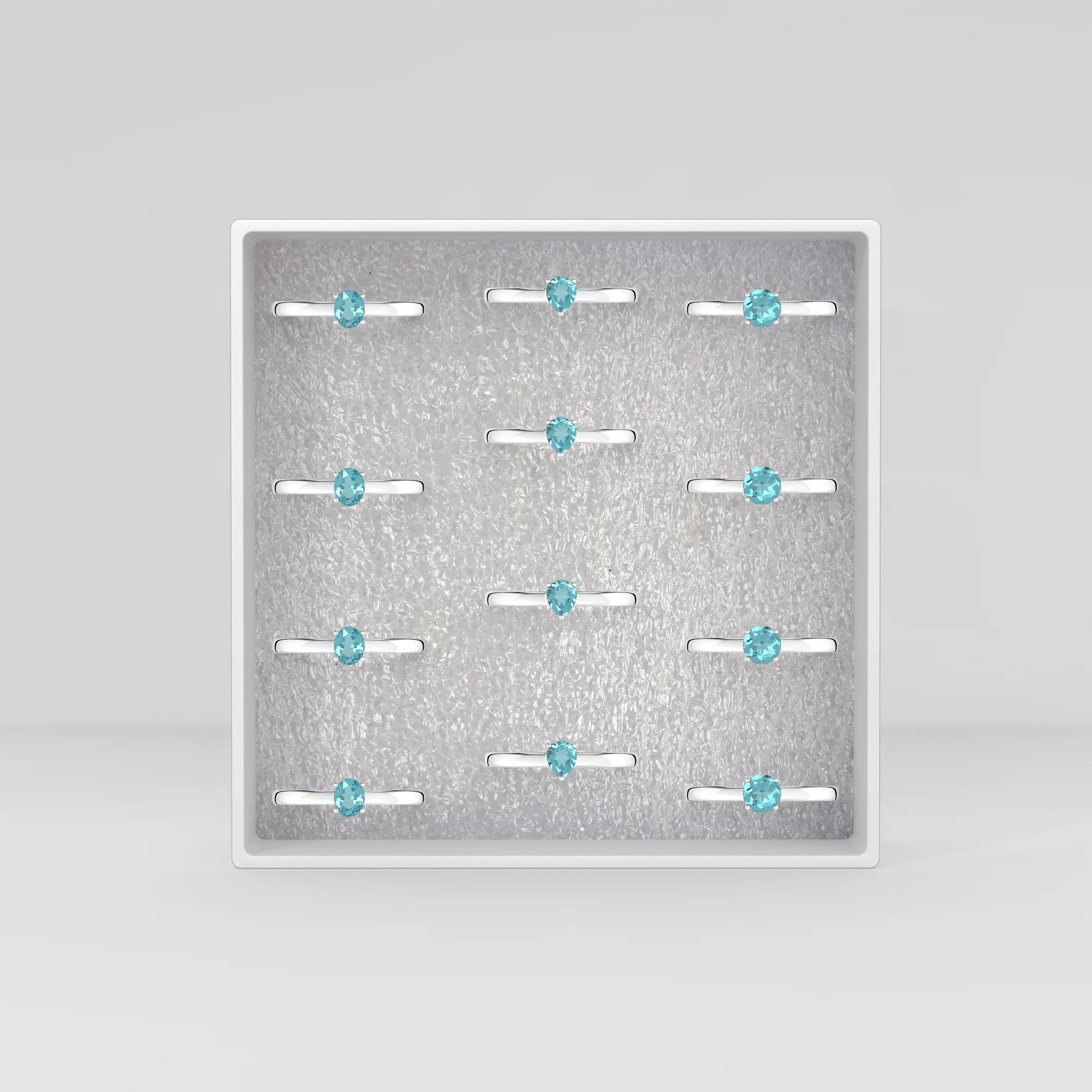 paraiba apatite stackable prong-set ring