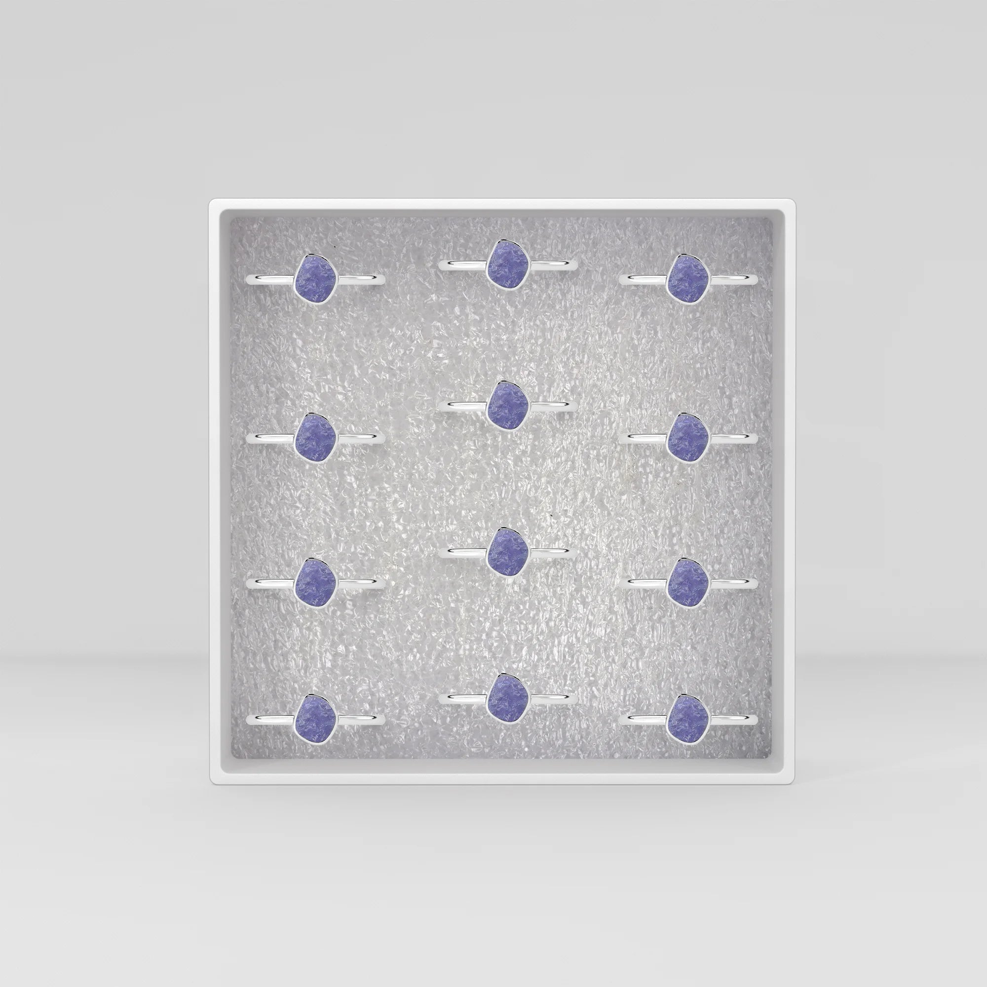 tanzanite stackable bezel-set ring