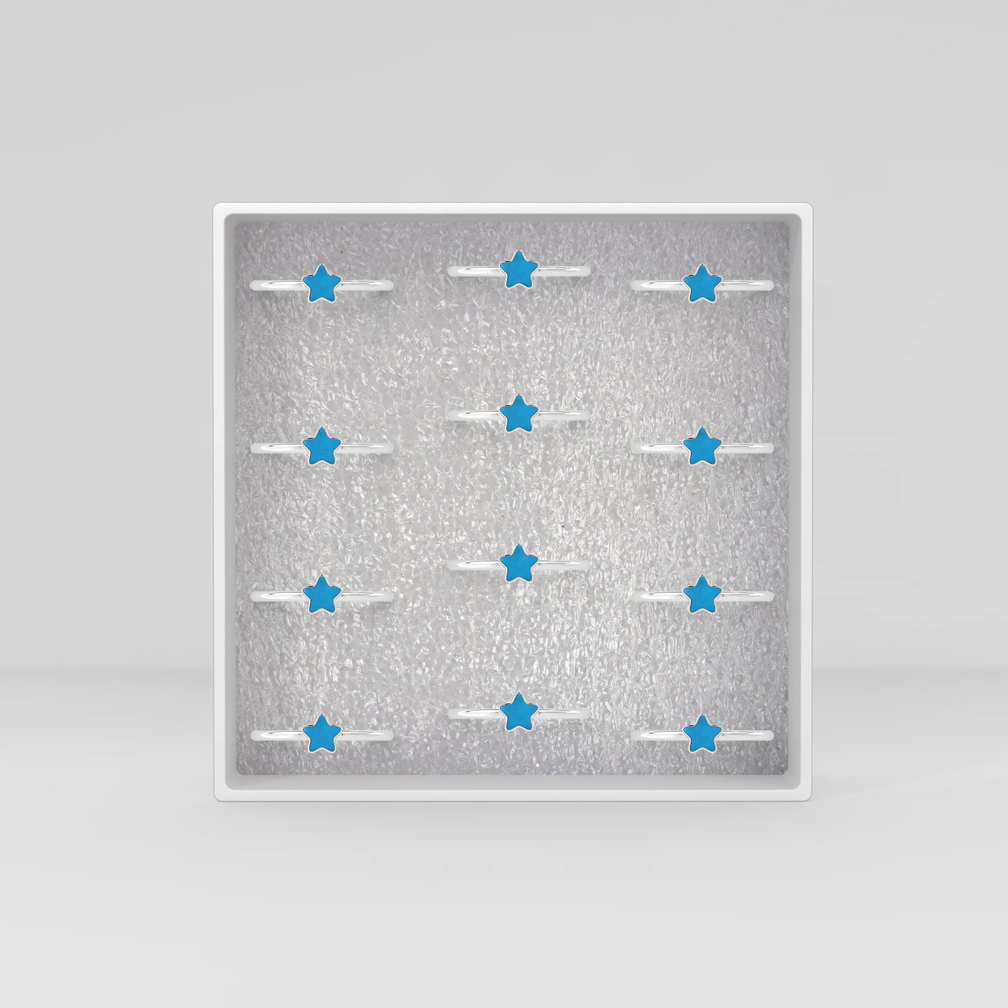 turquoise stackable bezel-set ring