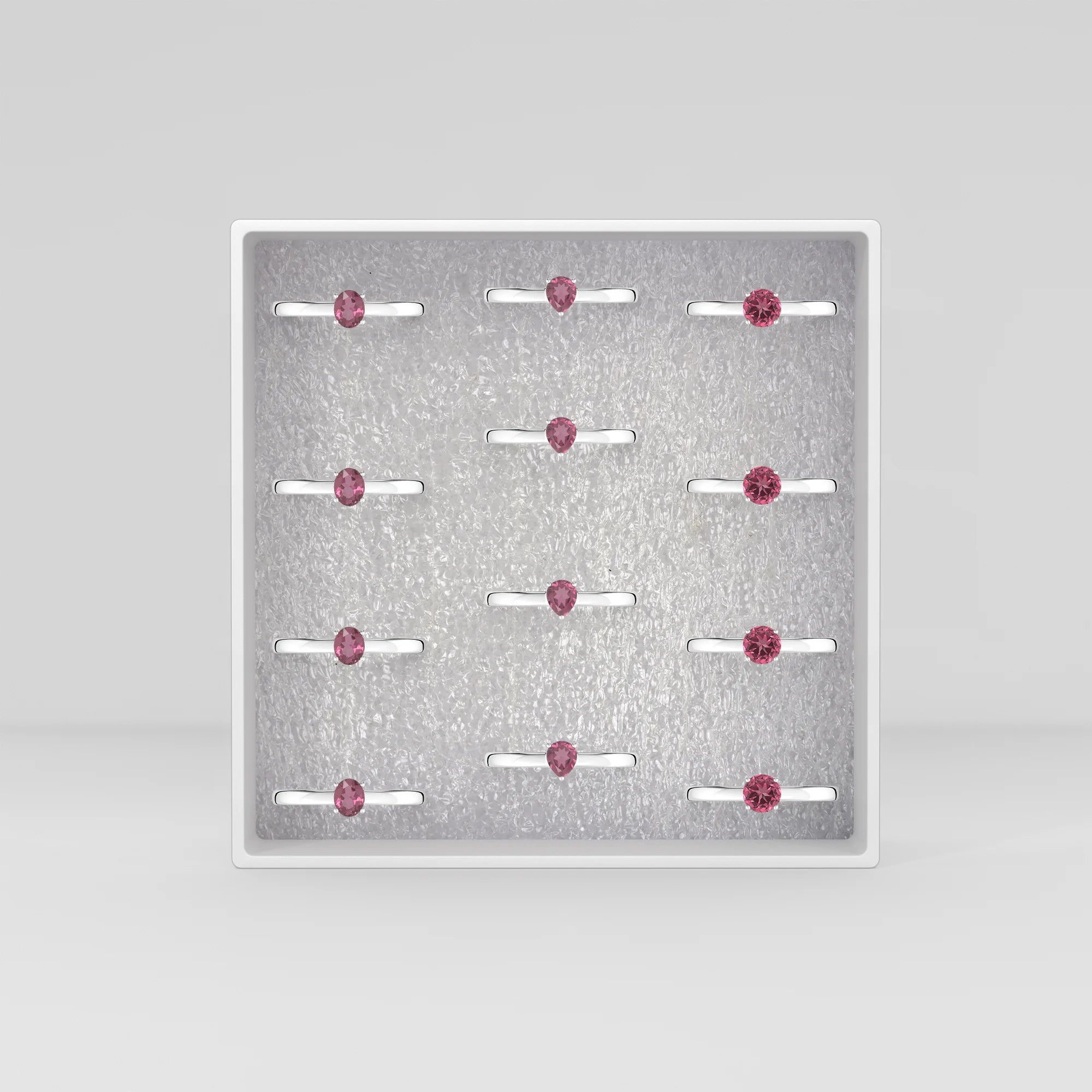 pink tourmaline stackable prong-set ring