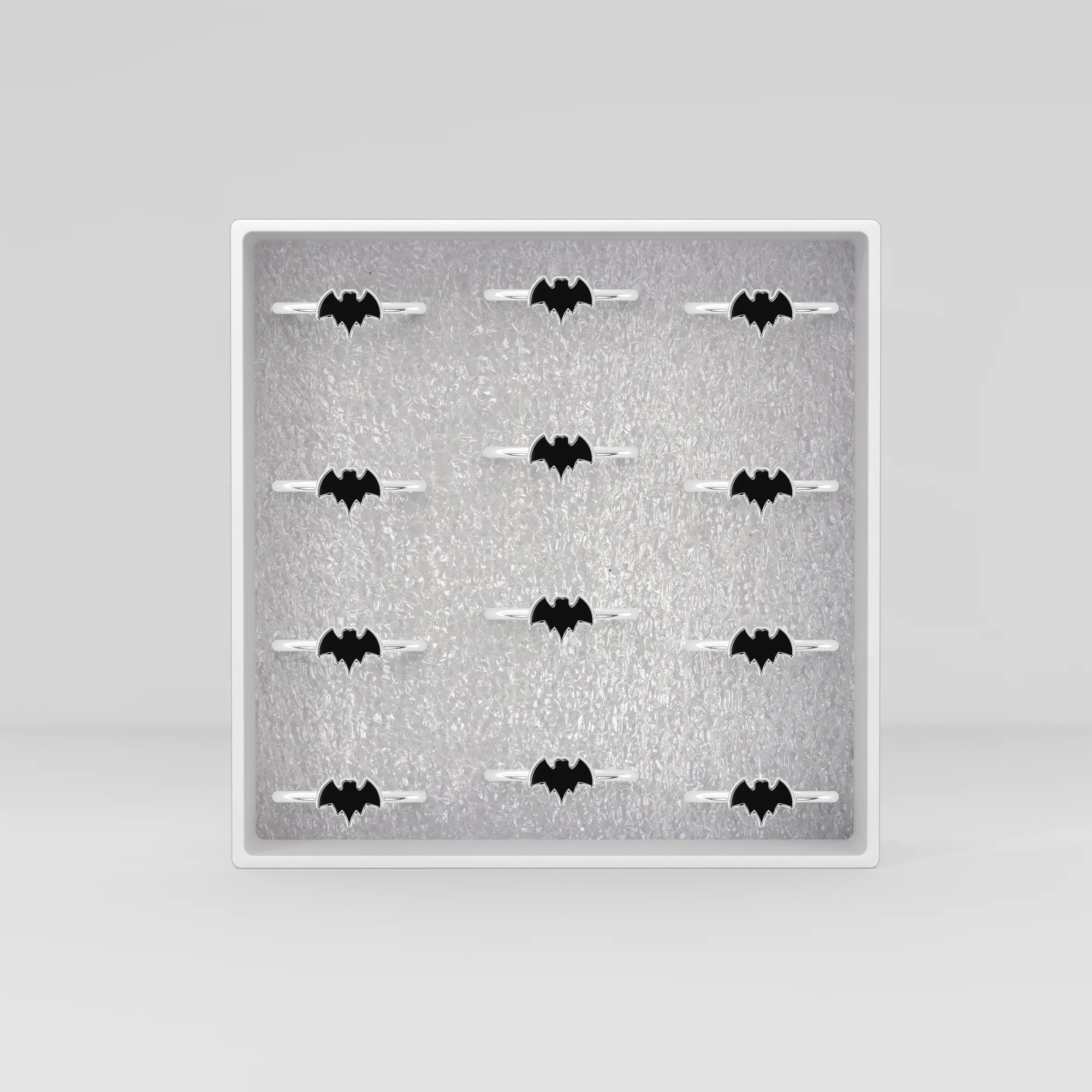 black tourmaline stackable bezel-set ring