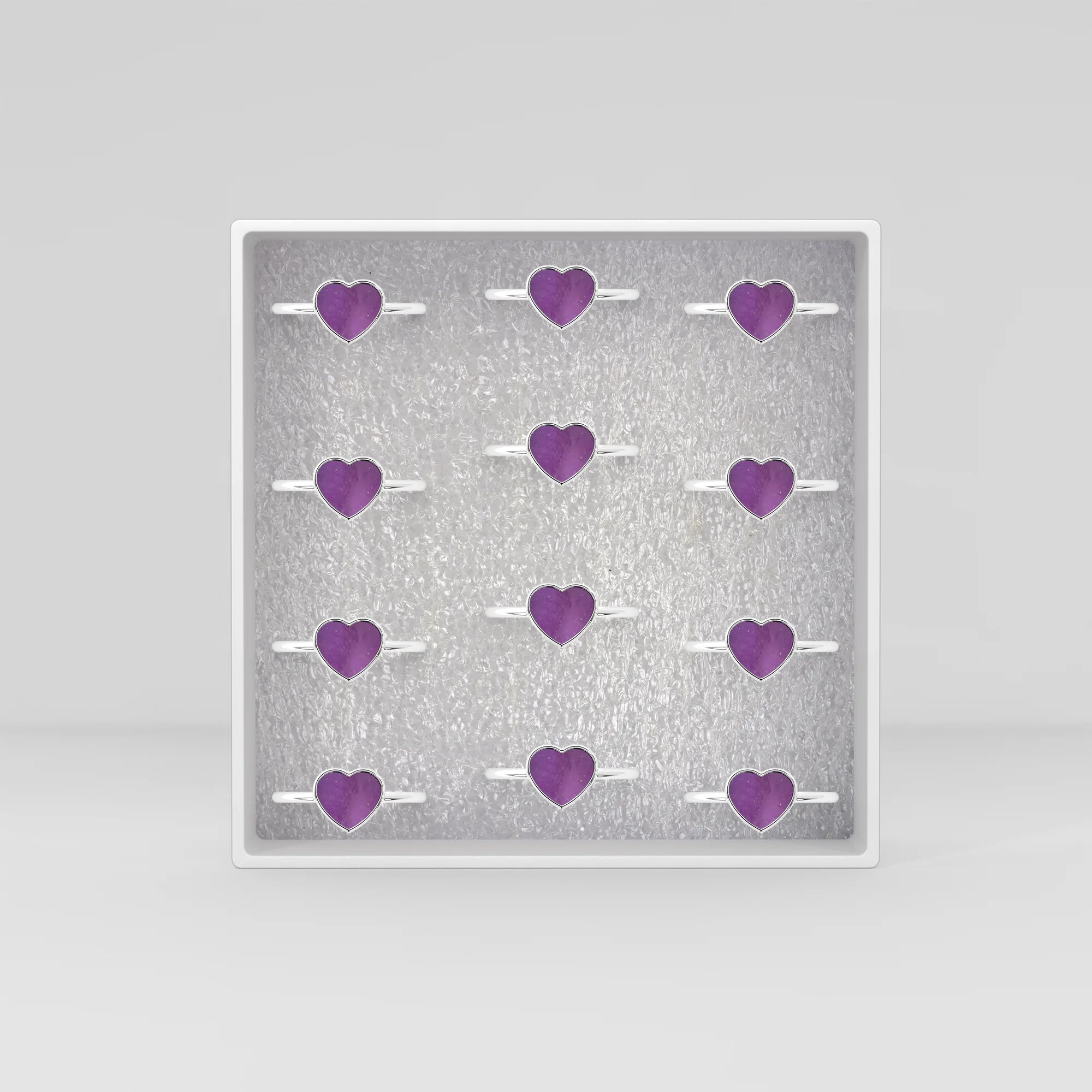 amethyst stackable bezel-set ring