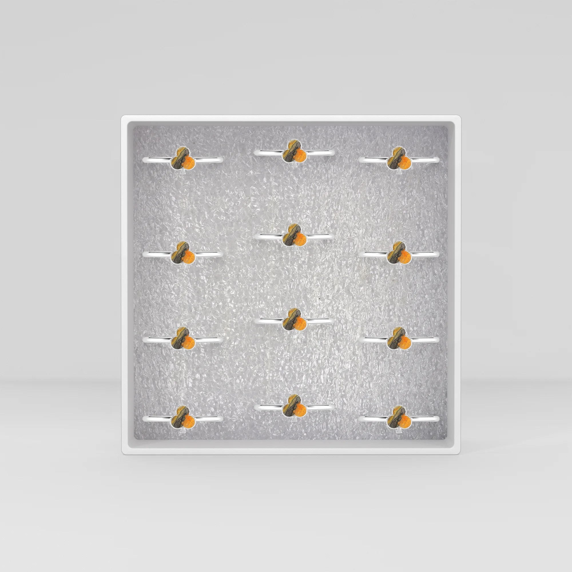 bumble bee stackable bezel-set ring