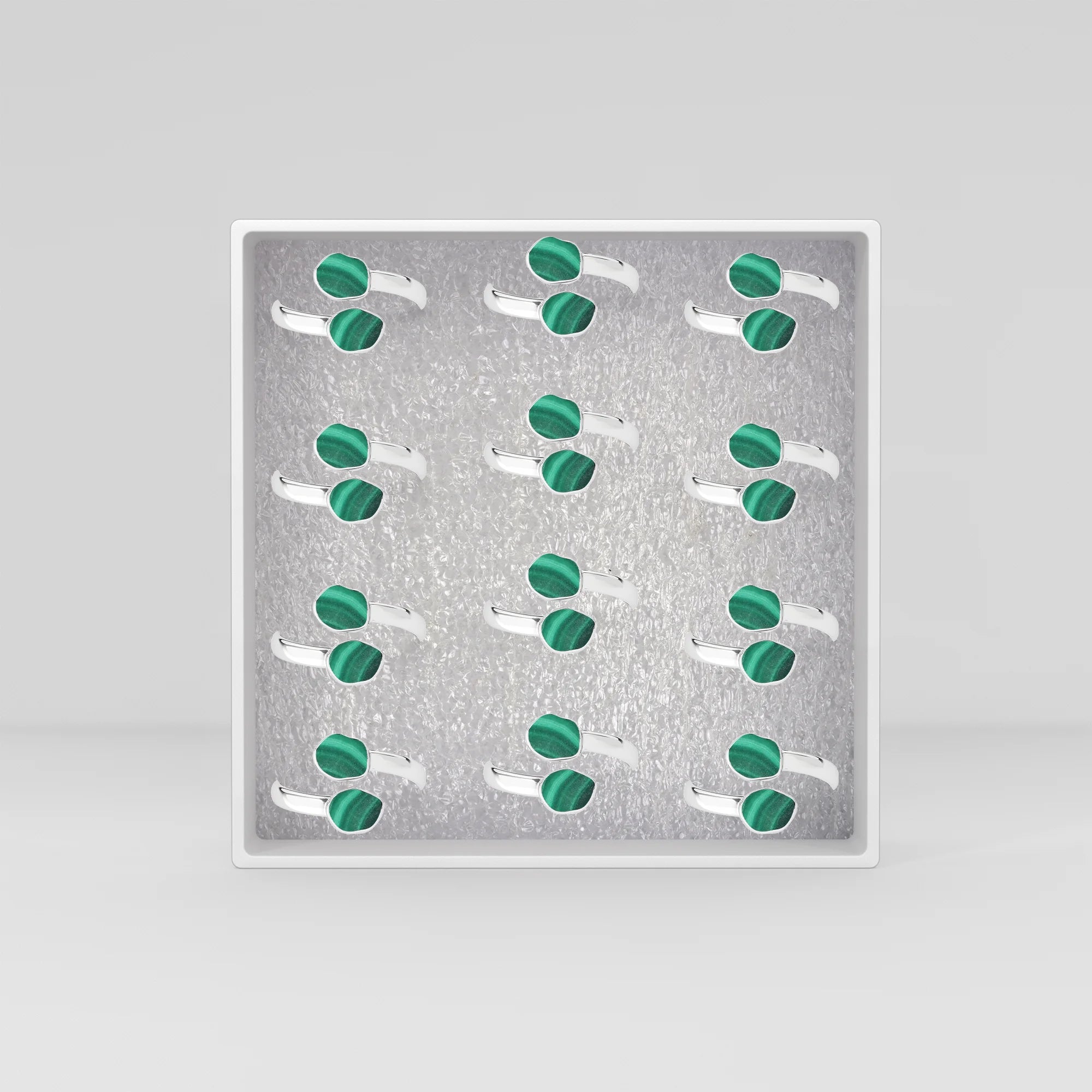 malachite bezel-set ring