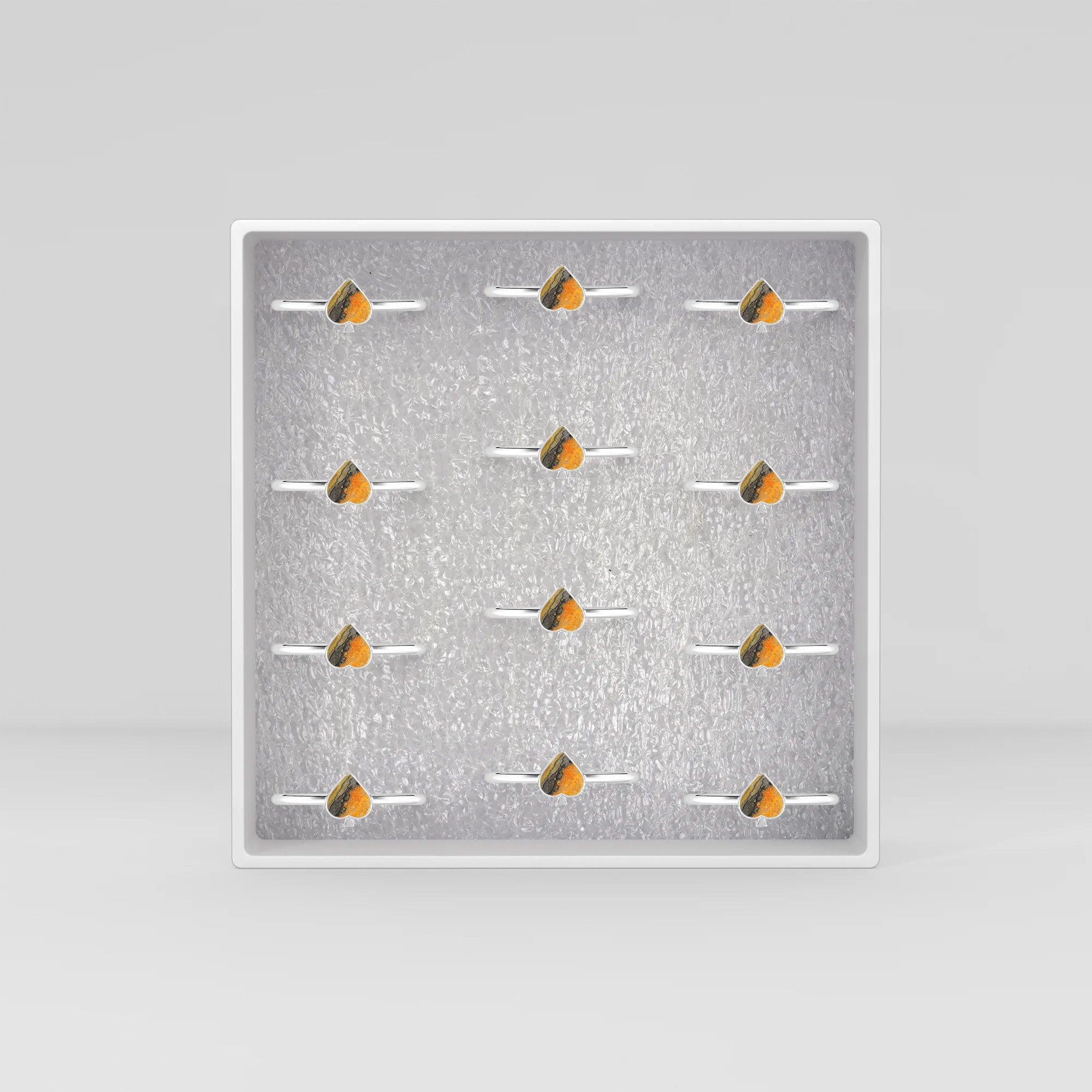 bumble bee stackable bezel-set ring