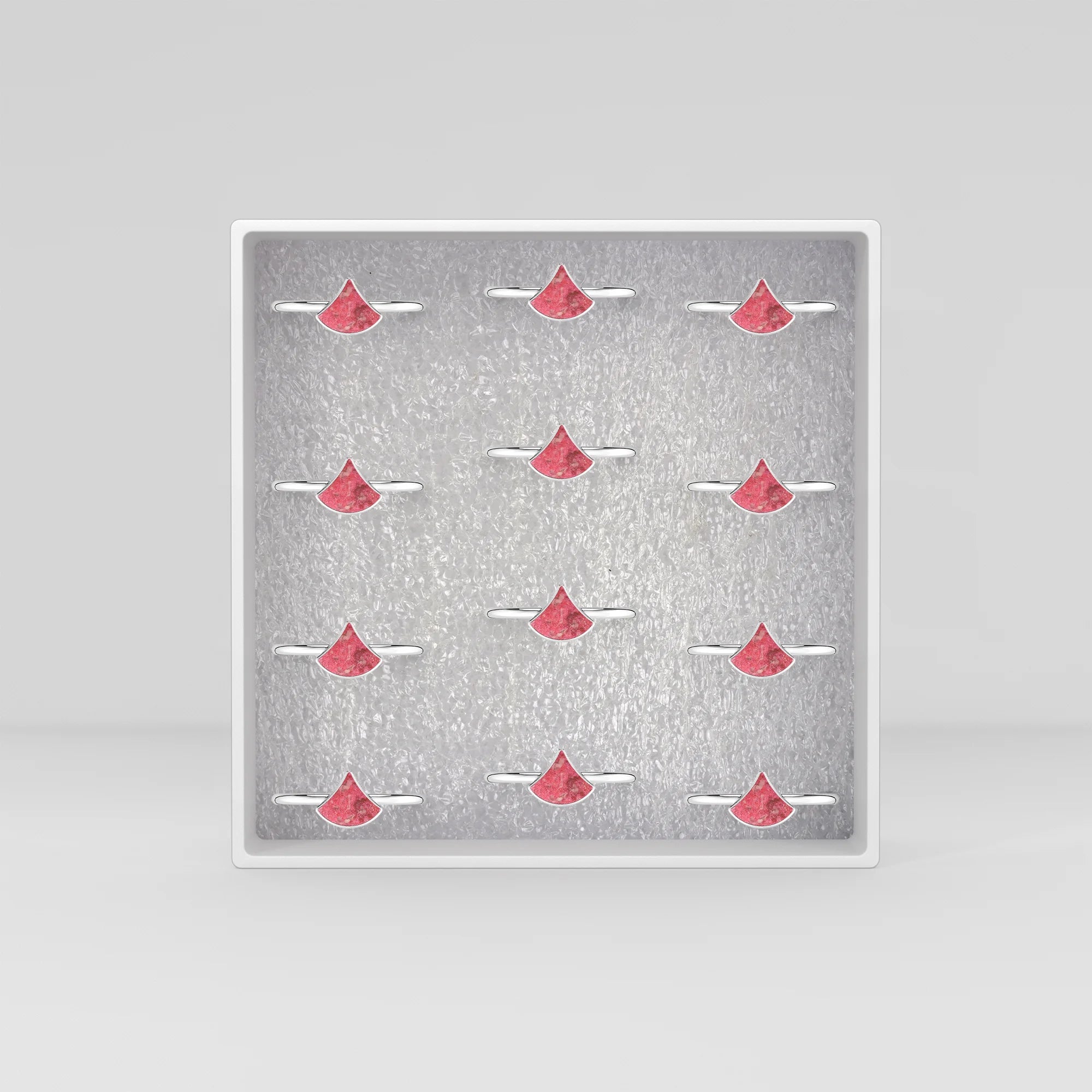 thulite stackable bezel-set ring