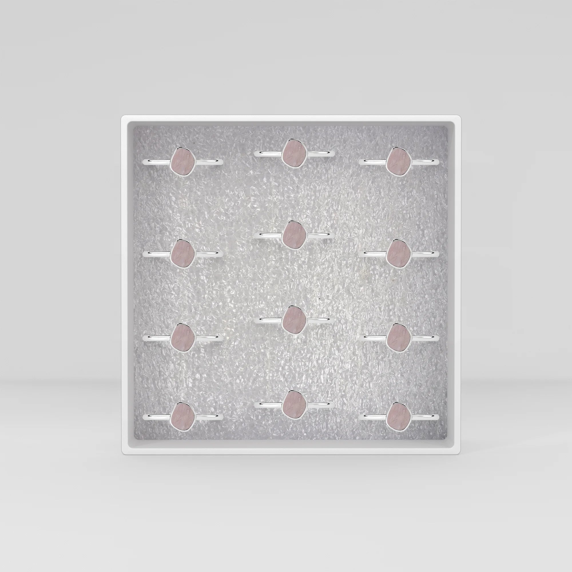 morganite stackable bezel-set ring