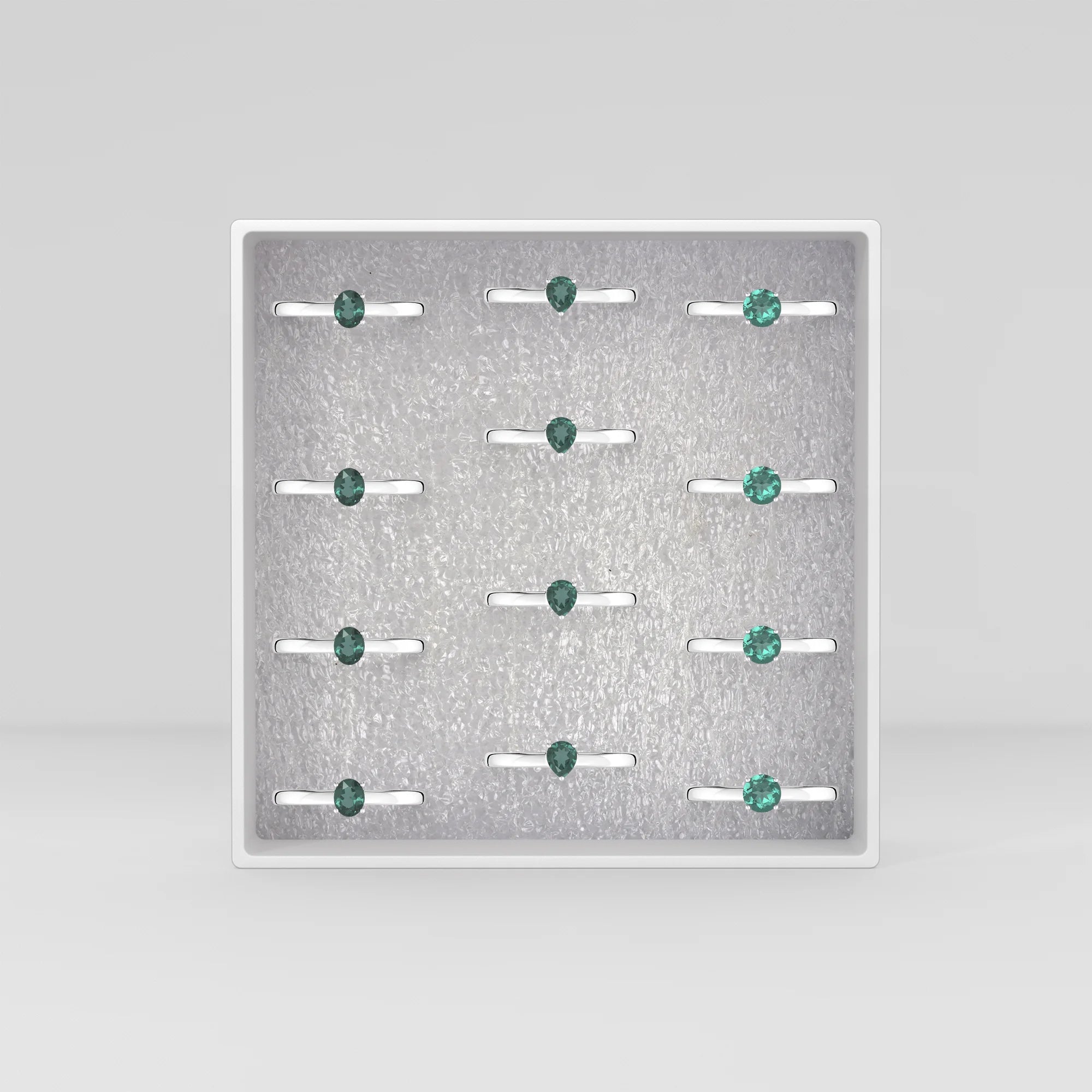 green tourmaline stackable prong-set ring