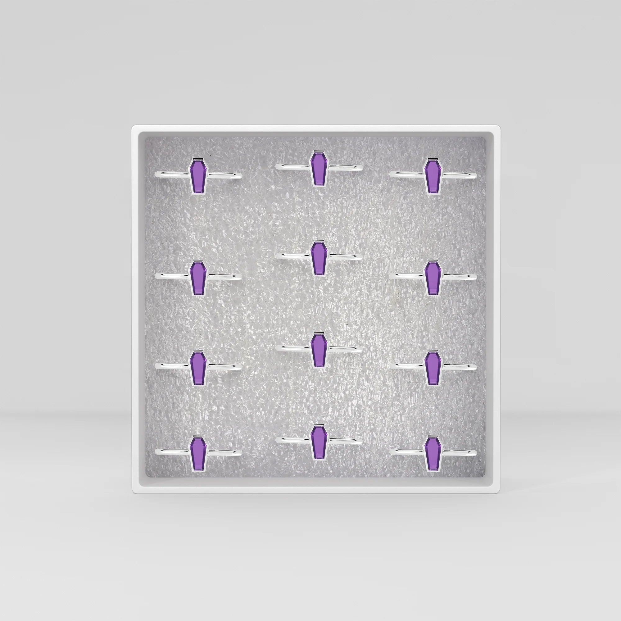 amethyst bezel-set ring