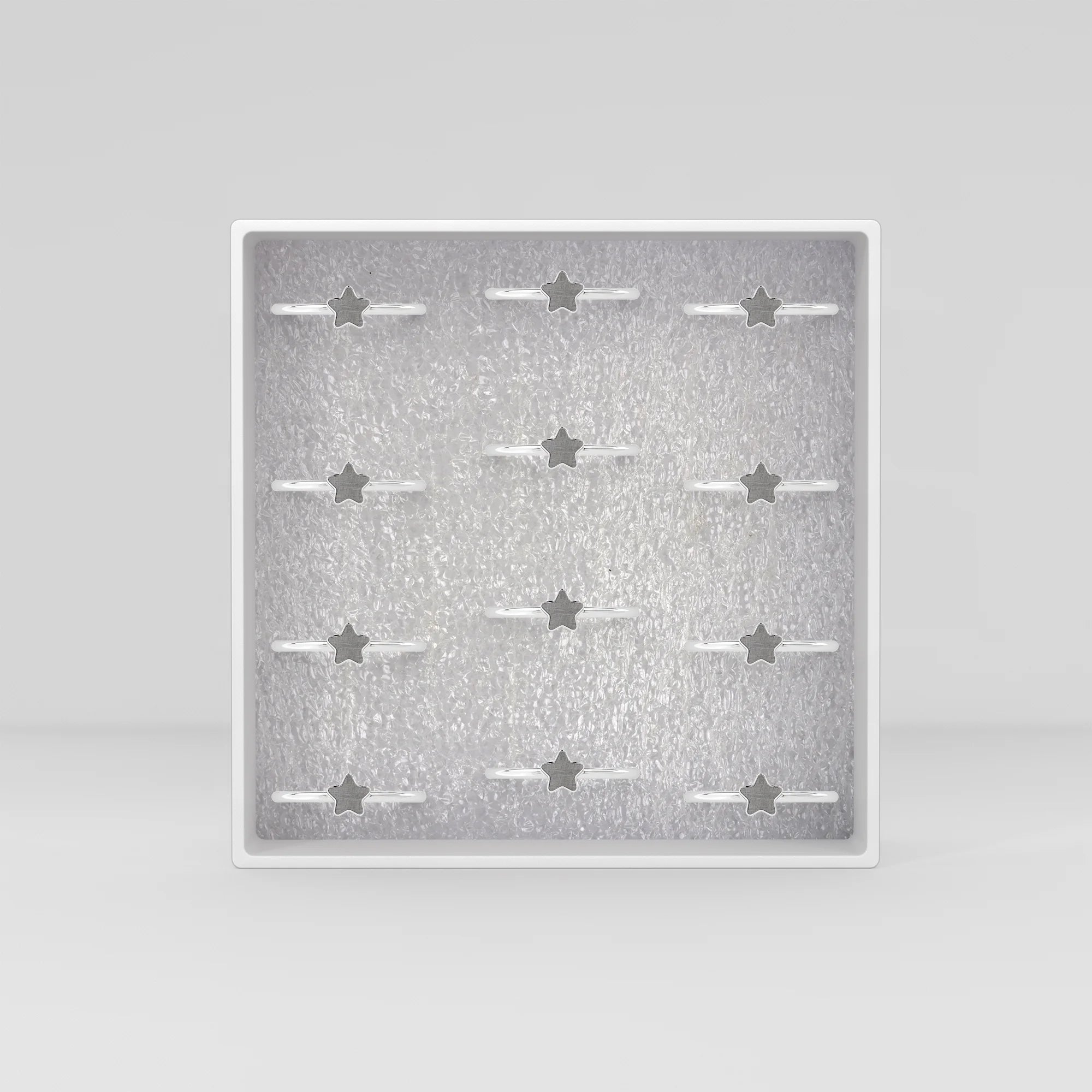 meteorite stackable bezel-set ring