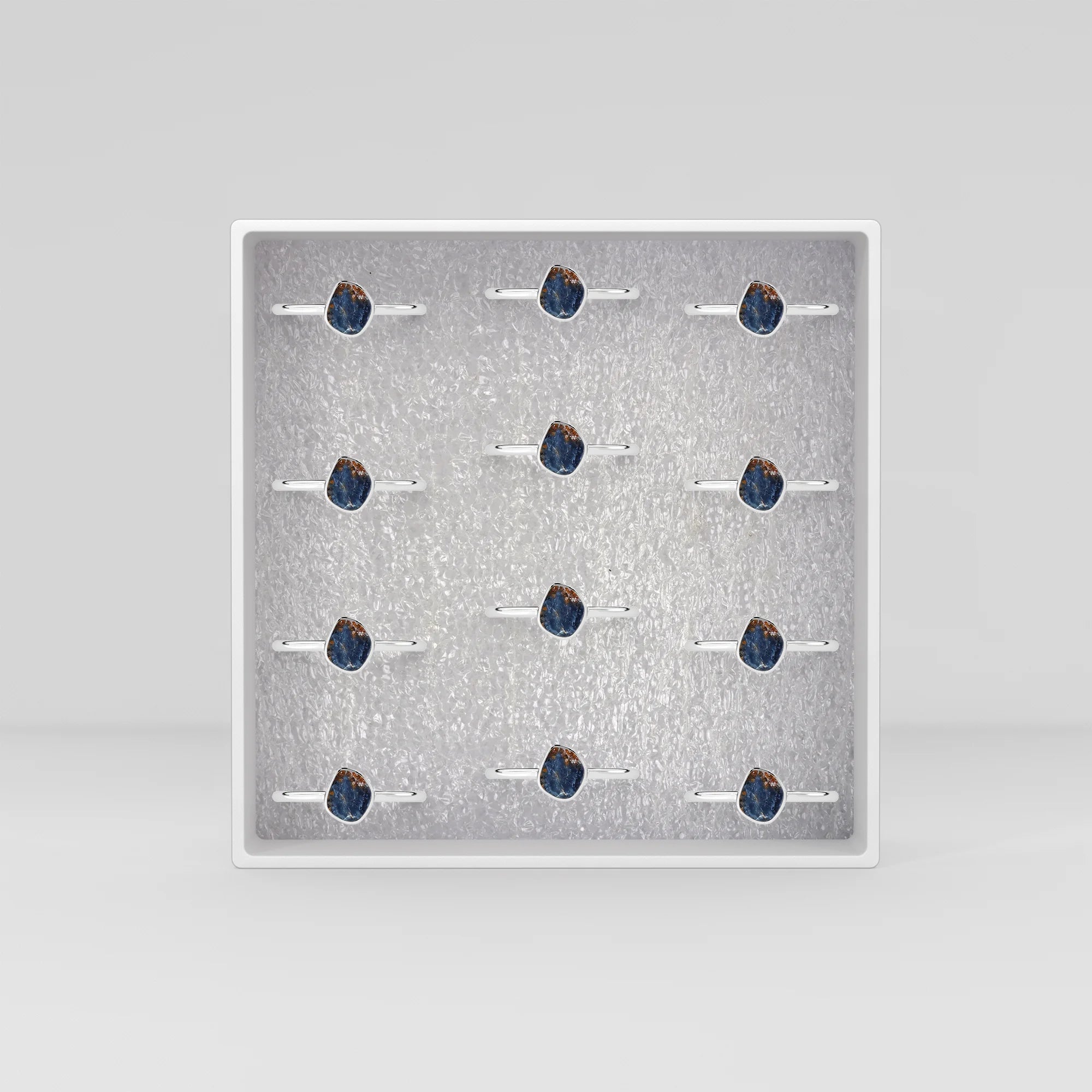 pietersite stackable bezel-set ring