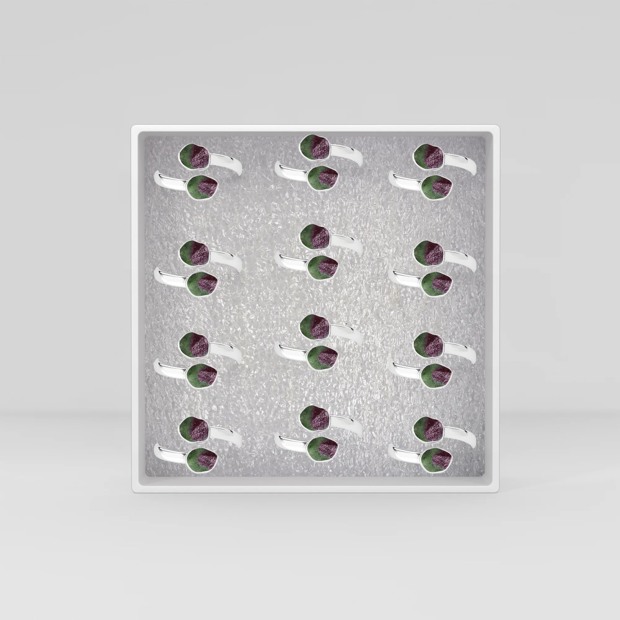 ruby zoisite bezel-set ring