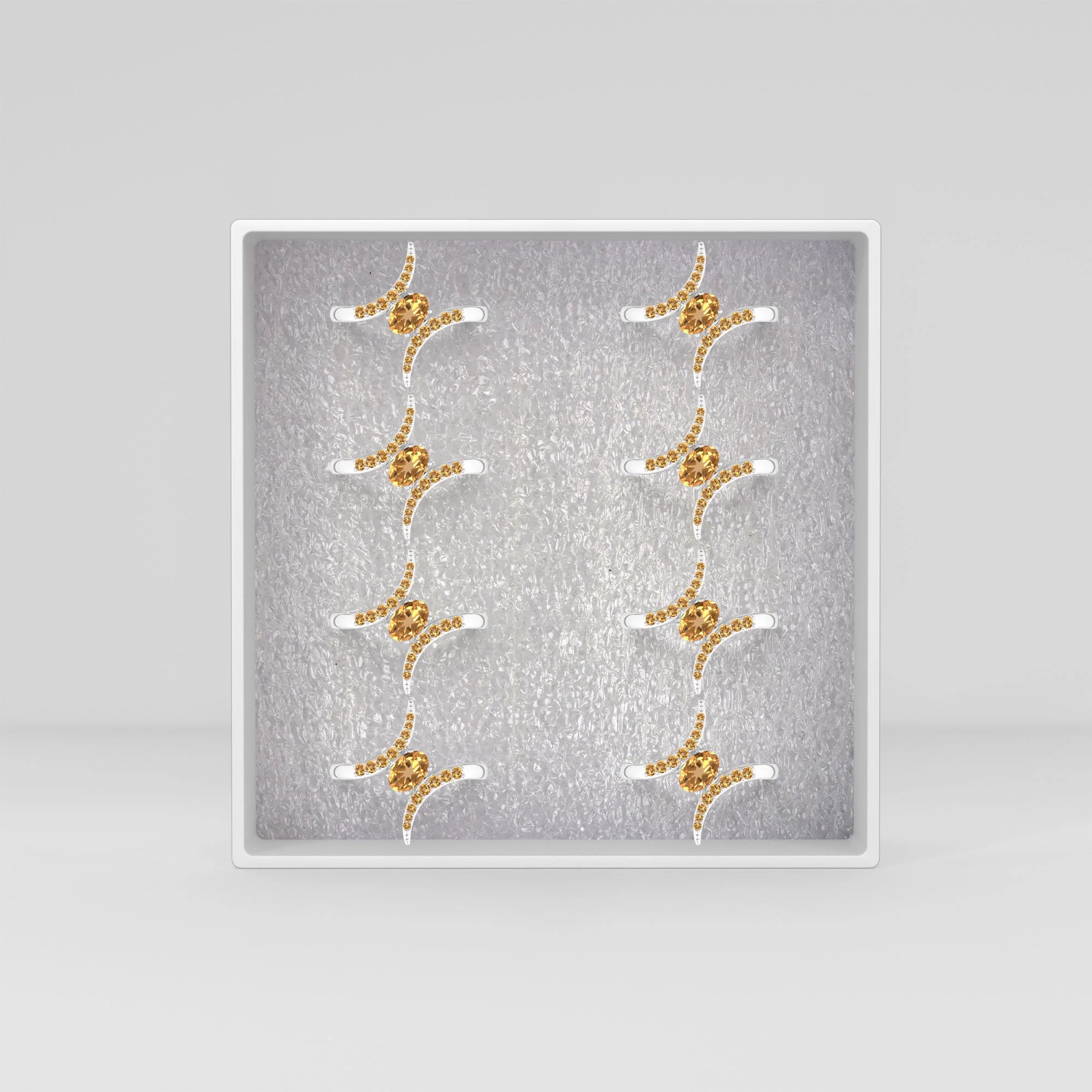 citrine prong-set ring