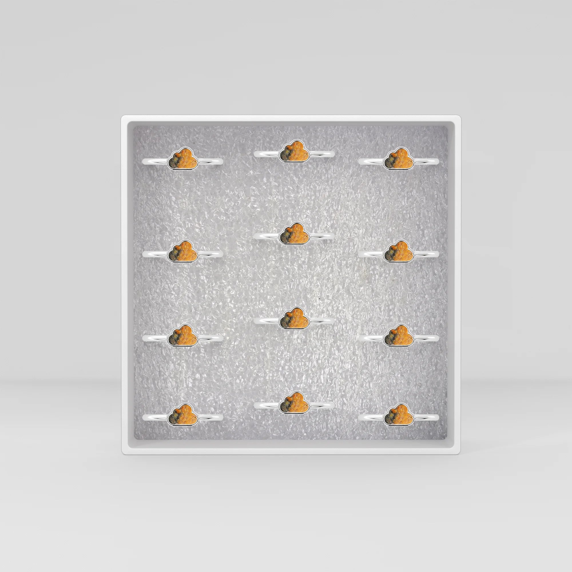 bumble bee stackable bezel-set ring