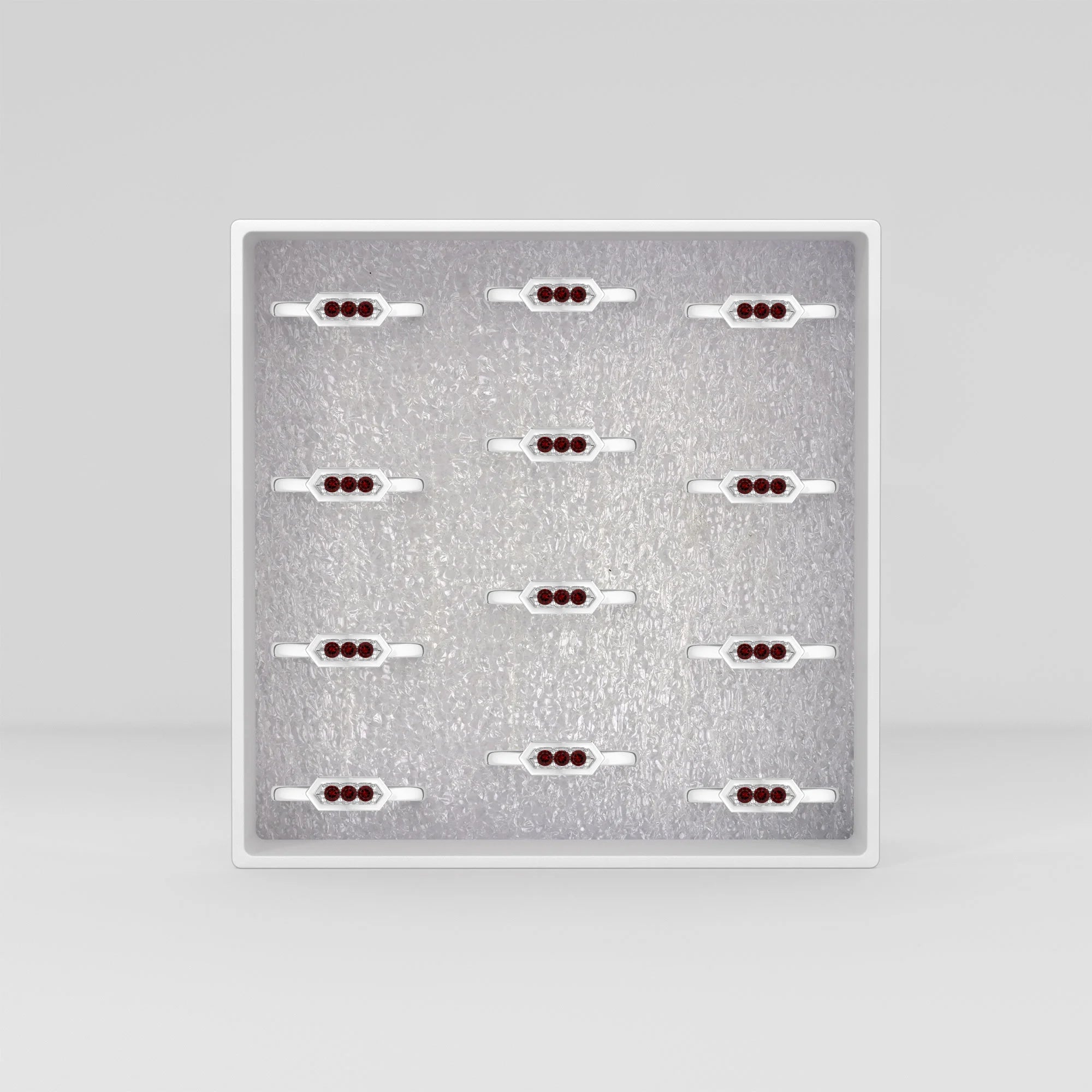 garnet prong-set ring