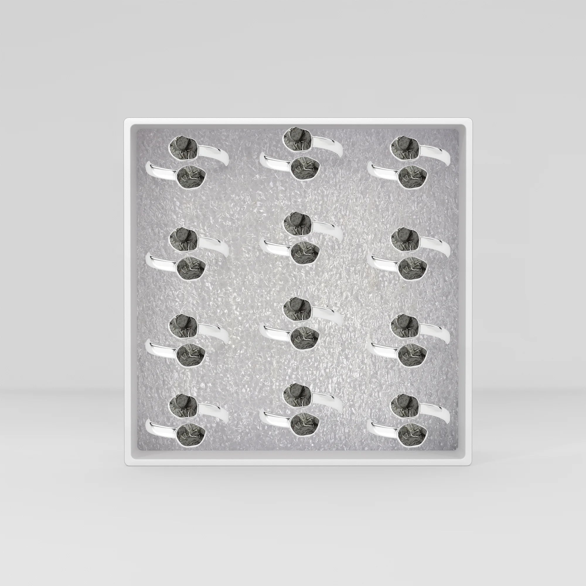 meteorite bezel-set ring