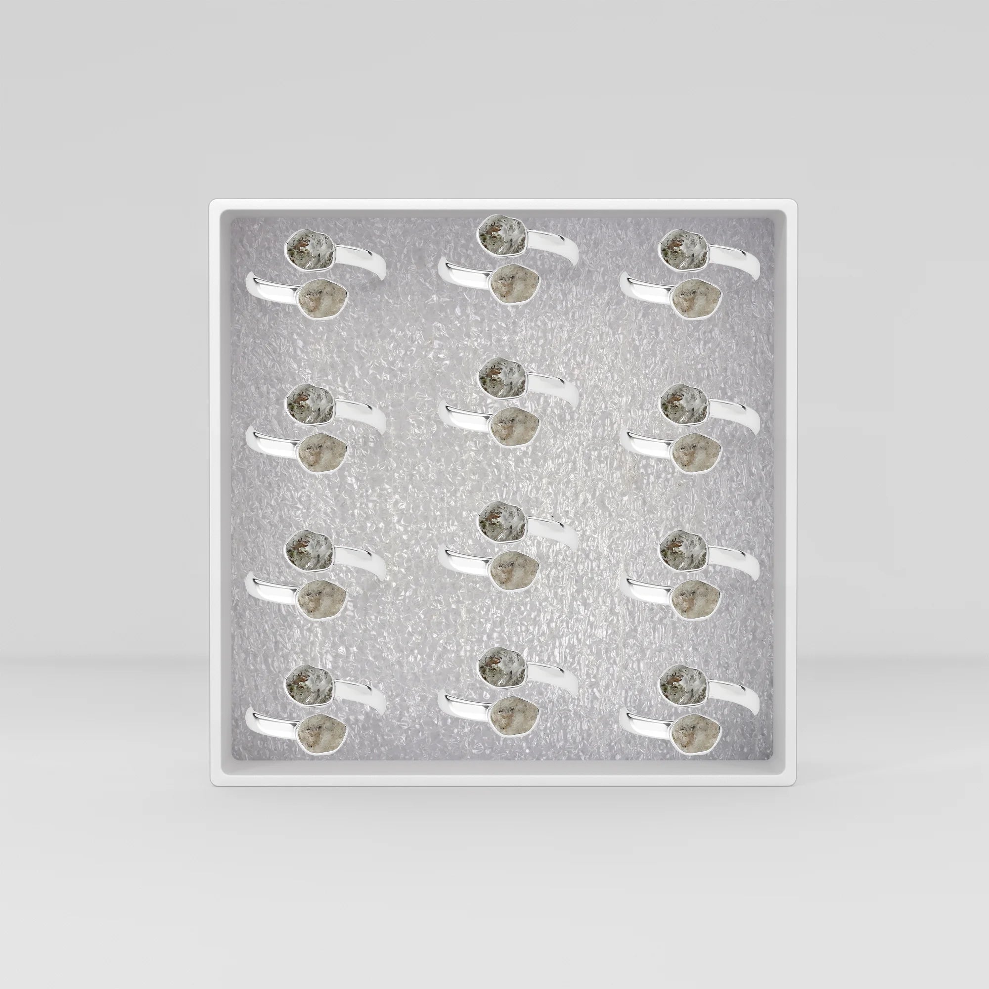 petroleum quartz bezel-set ring