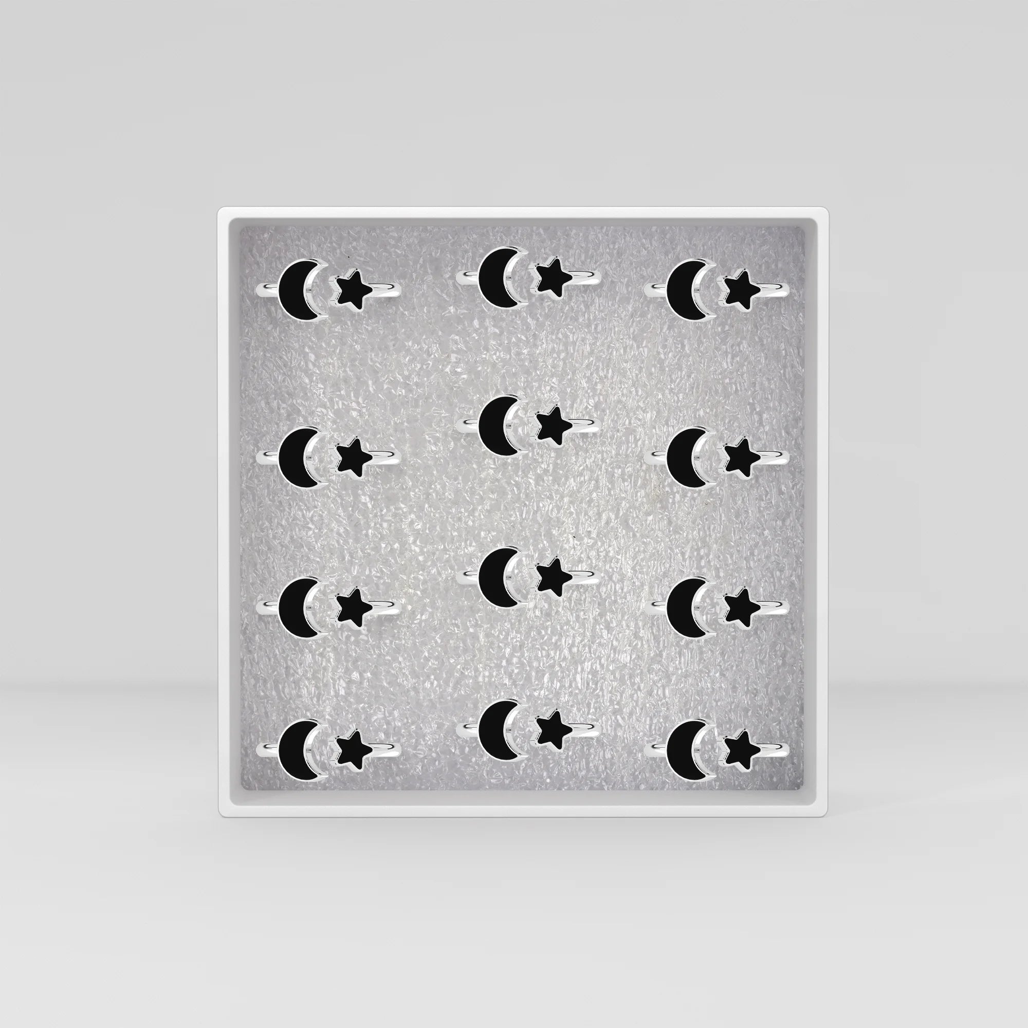 black tourmaline bezel-set ring