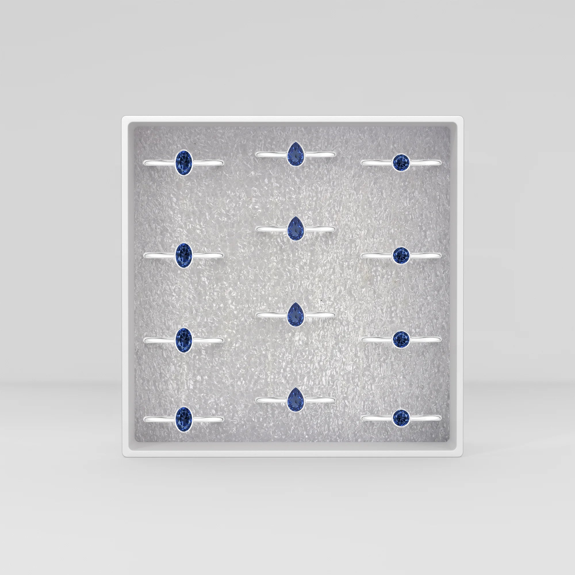 kyanite stackable bezel-set ring