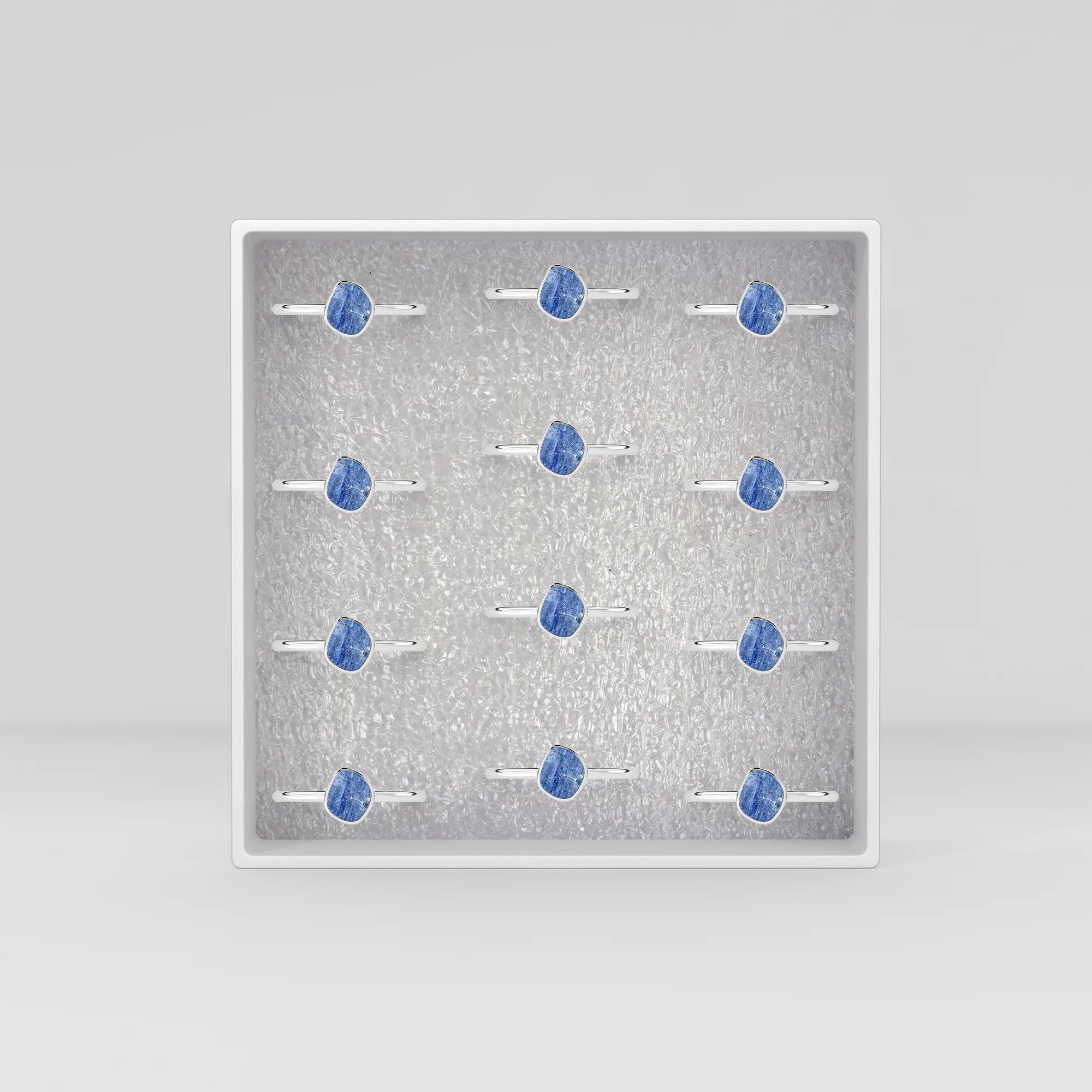 kyanite stackable bezel-set ring