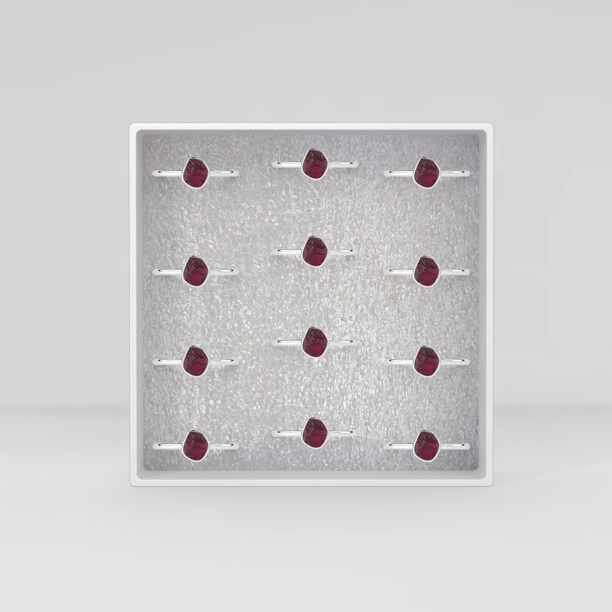 rhodolite garnet stackable bezel-set ring