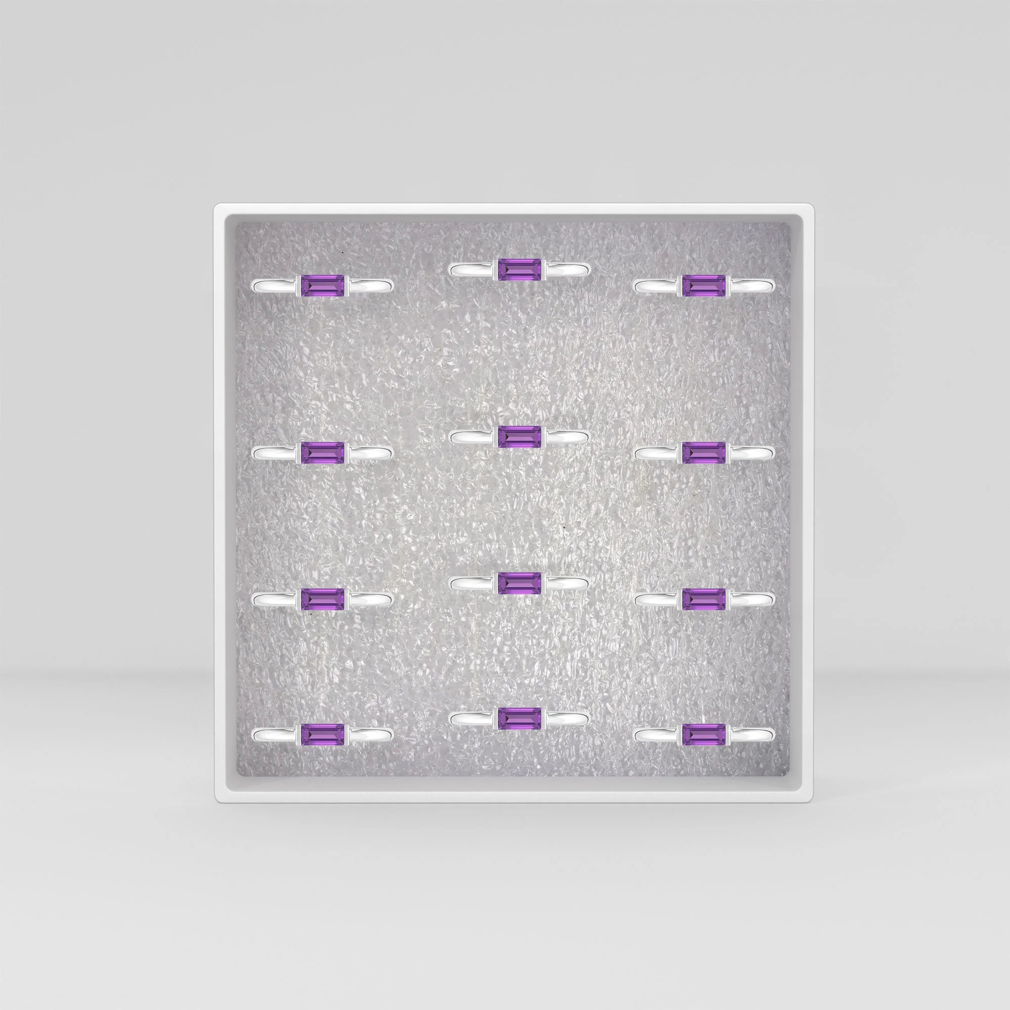 amethyst bezel-set ring