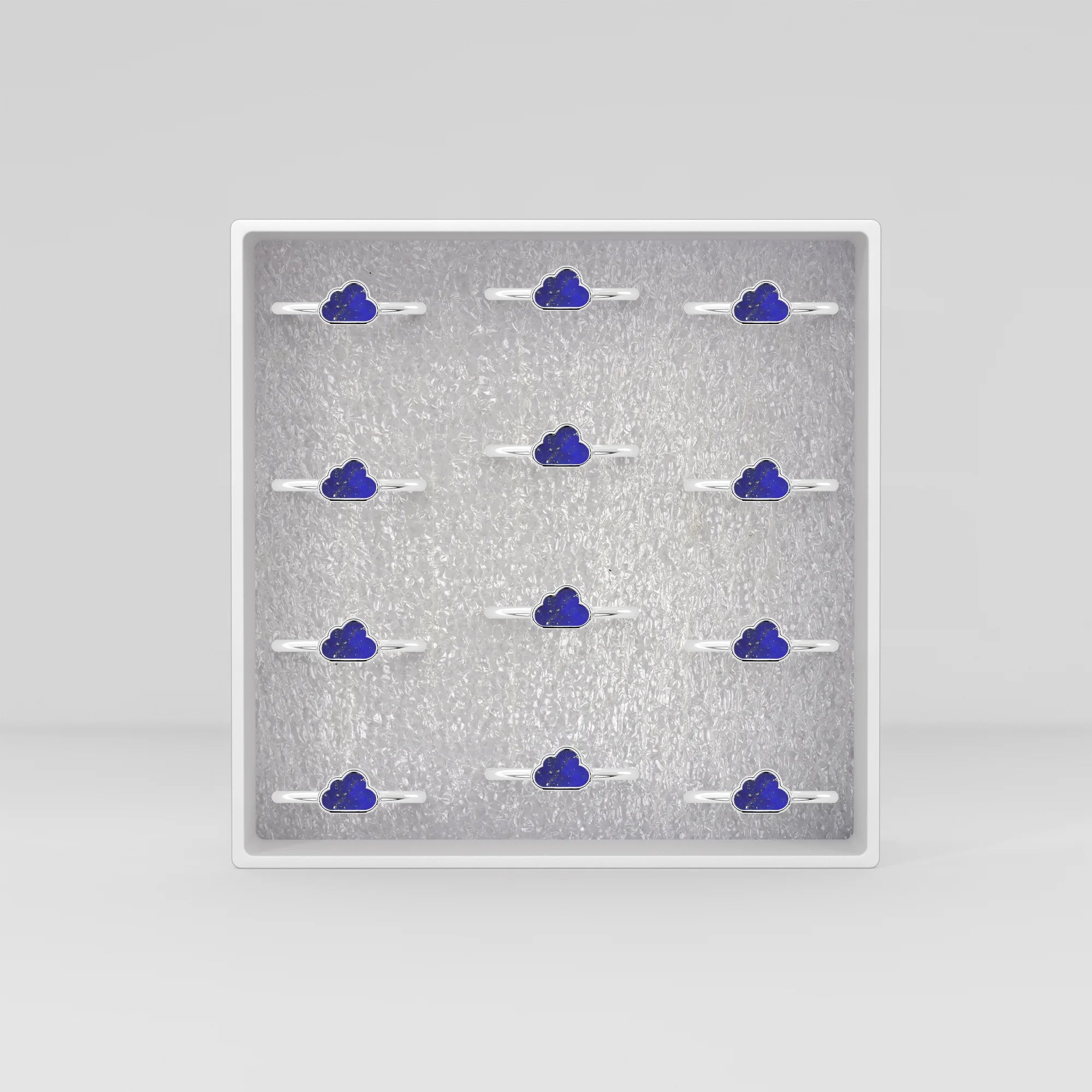 lapis lazuli stackable bezel-set ring